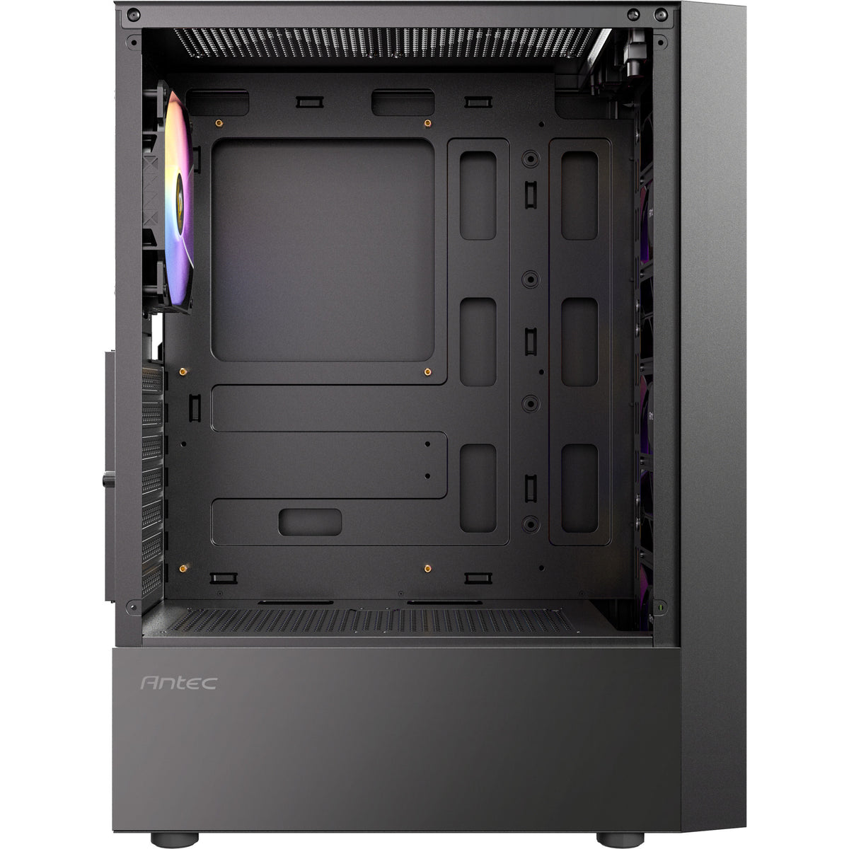 Antec ax27 rgb elite midi tower behuizing (zwart | 3x usb-a | tempered glass)