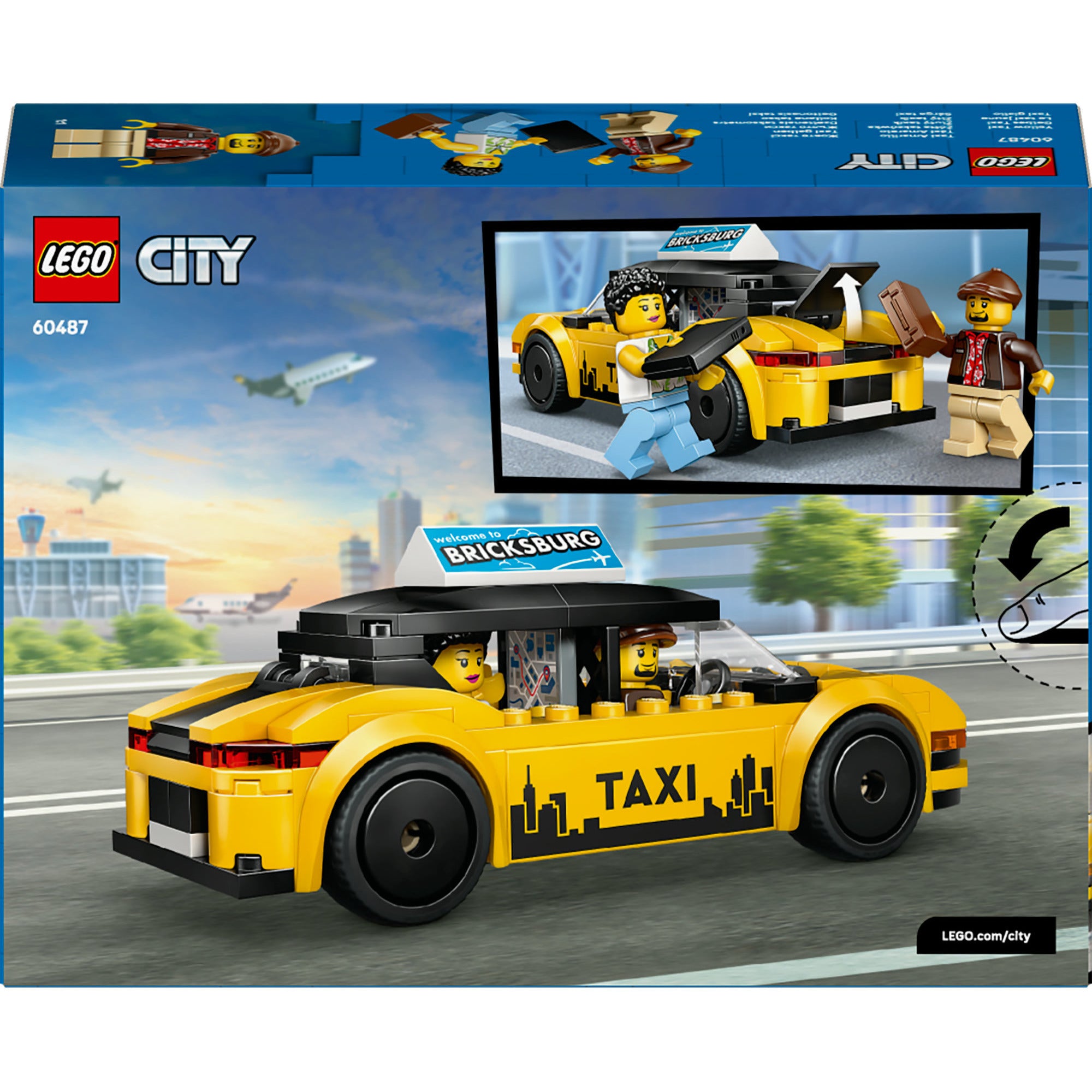Lego city yellow taxi constructiespeelgoed