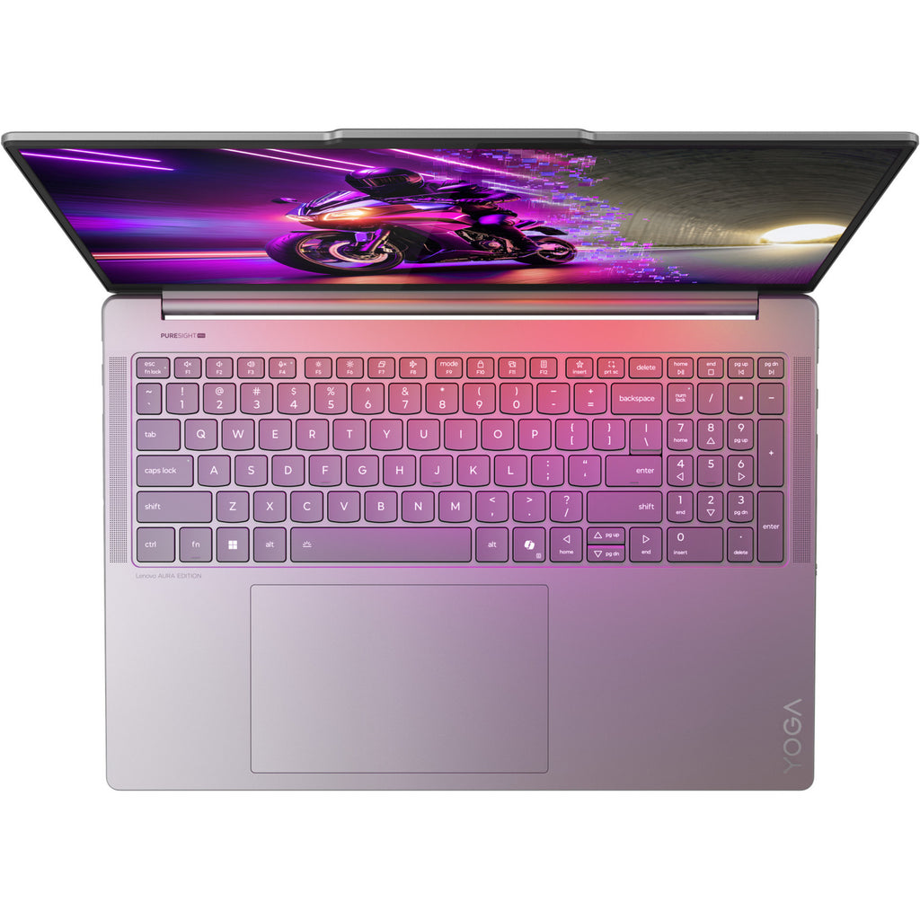 Lenovo yoga pro 9 16iah10 (83l00078mh) aura edition 16 laptop (grijs | core ultra 7 255h | rtx 5060 | 32 gb | 1 tb ssd)