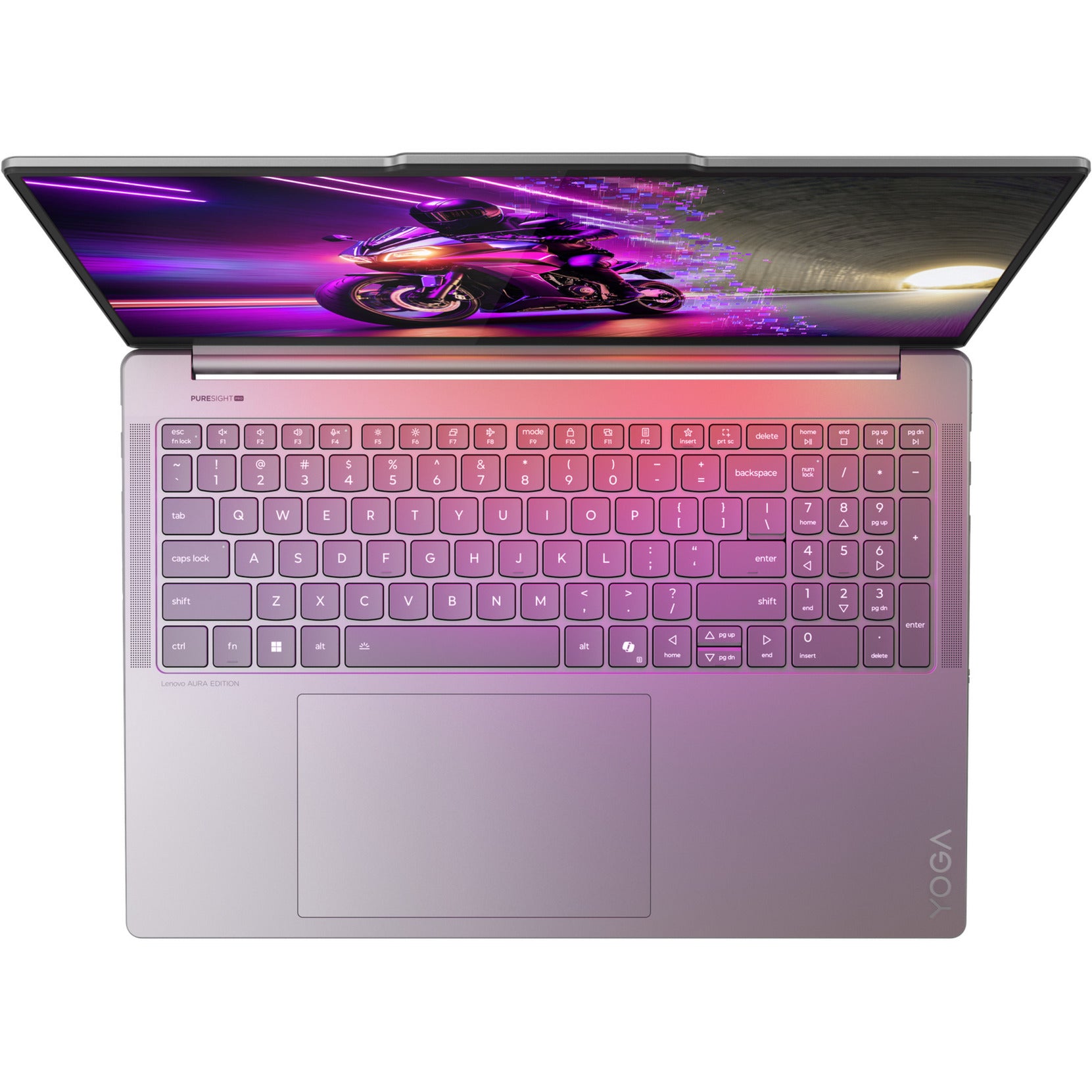 Lenovo yoga pro 9 16iah10 (83l00078mh) aura edition 16 laptop (grijs | core ultra 7 255h | rtx 5060 | 32 gb | 1 tb ssd)