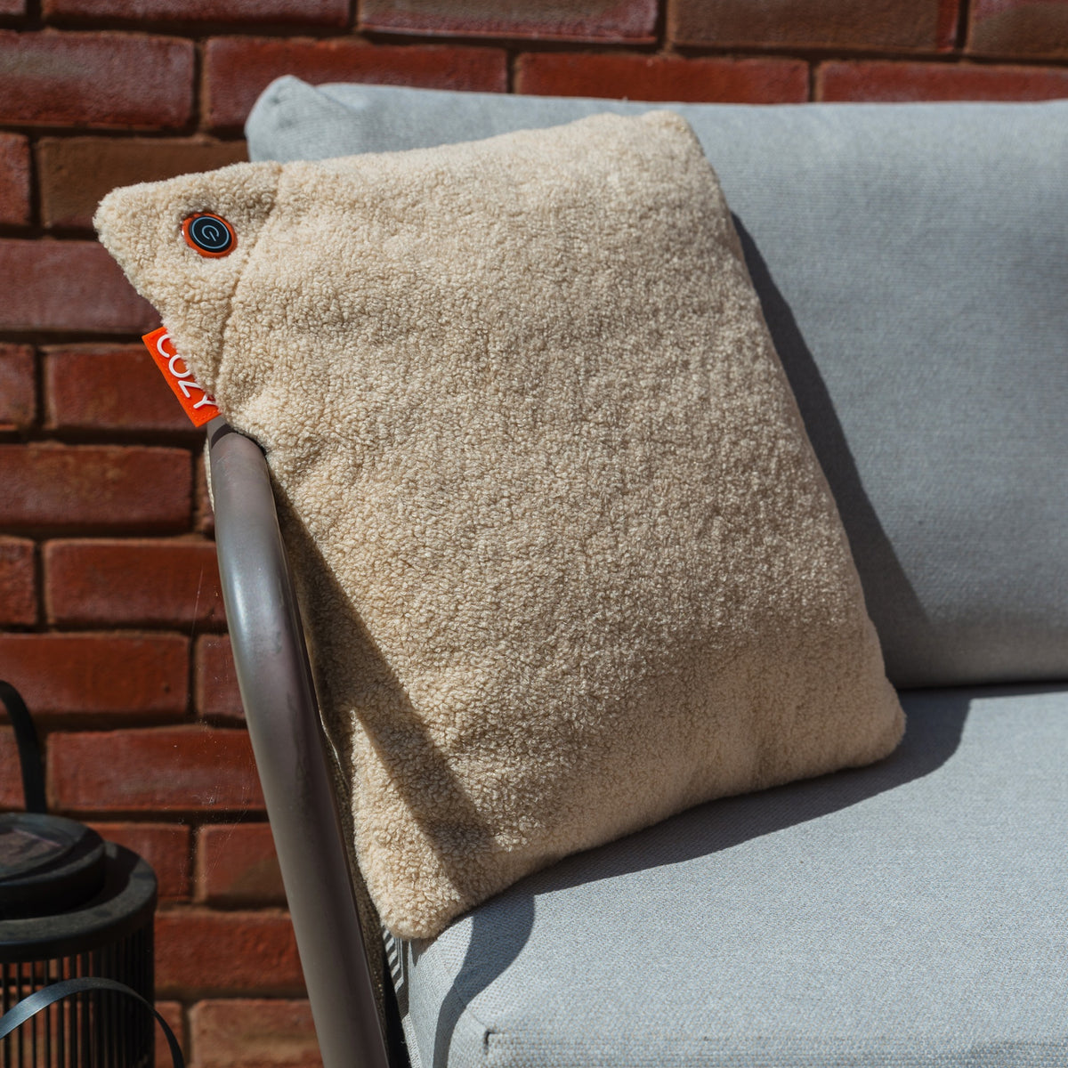 Cozy una woolly 45 x 45 cm draadloos warmtekussen (lichtbeige, powerbank 5000 mah)