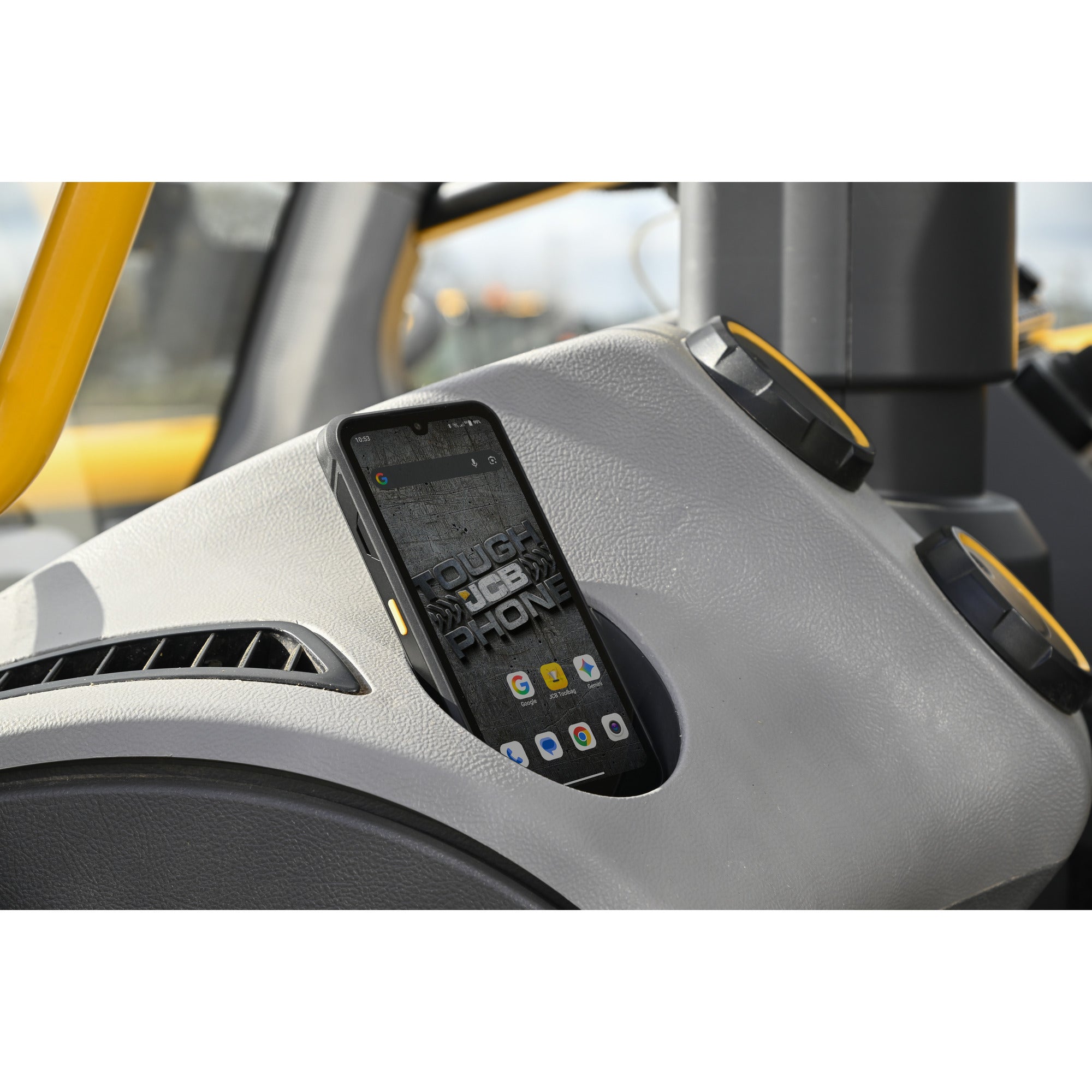 Jcb toughphone e50 smartphone (zwart | 128 gb | android 16 | dual-sim)