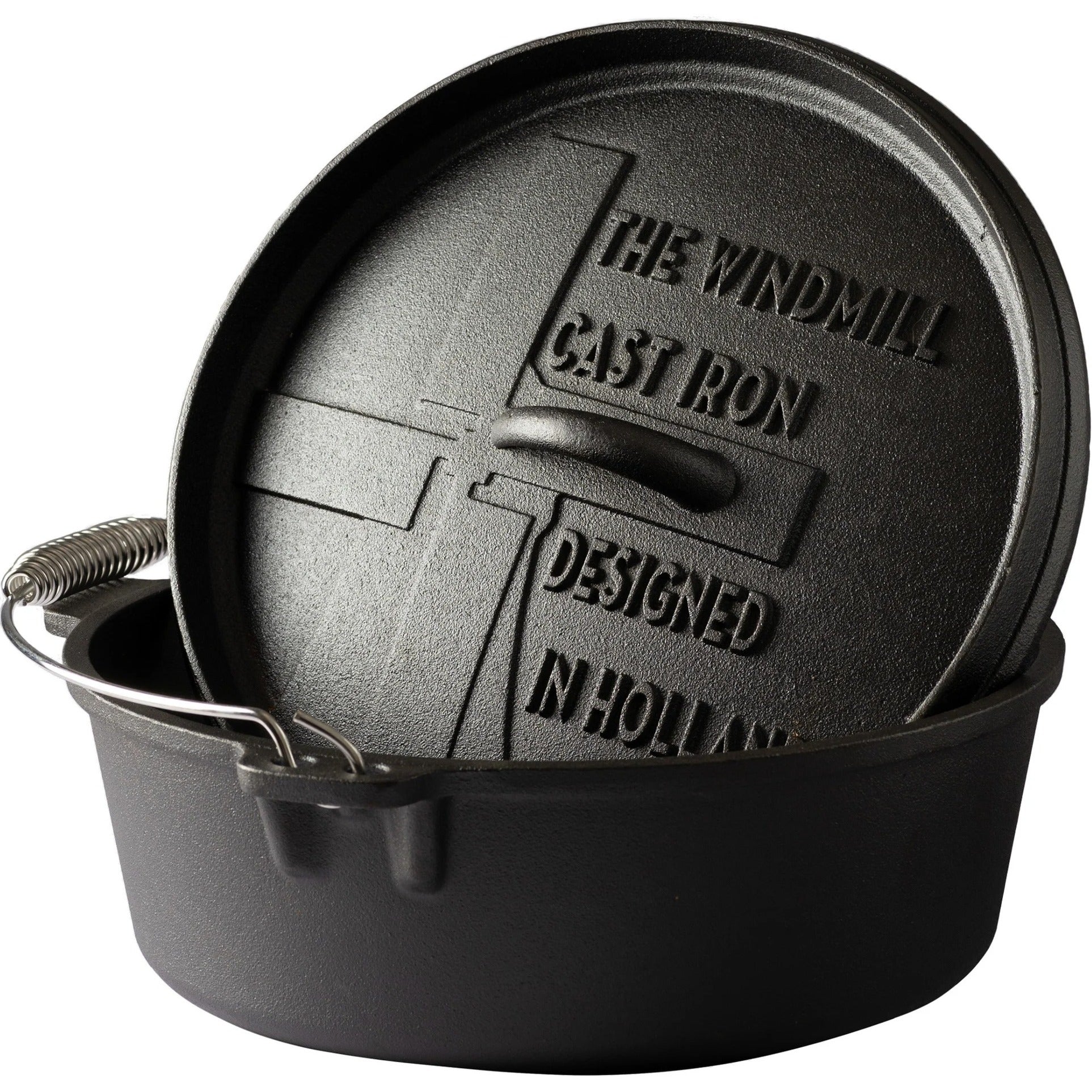 The windmill dutch oven 6 qt zonder pootjes kookpan (zwart, ø 31,5 cm | 5.9 liter)