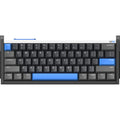 Iqunix ez60 magnetic switch gaming he keyboard, gaming toetsenbord (zwart blauw, us lay-out, us-international, gateron magnetic jade pro, 60%, rgb, double shot pbt keycaps)