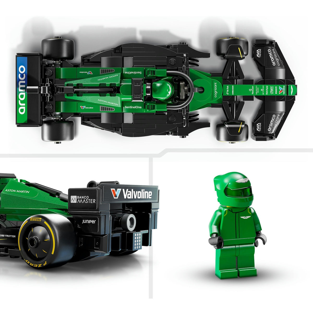 Lego speed champions aston martin aramco f1 amr24 racewagen set - 77245