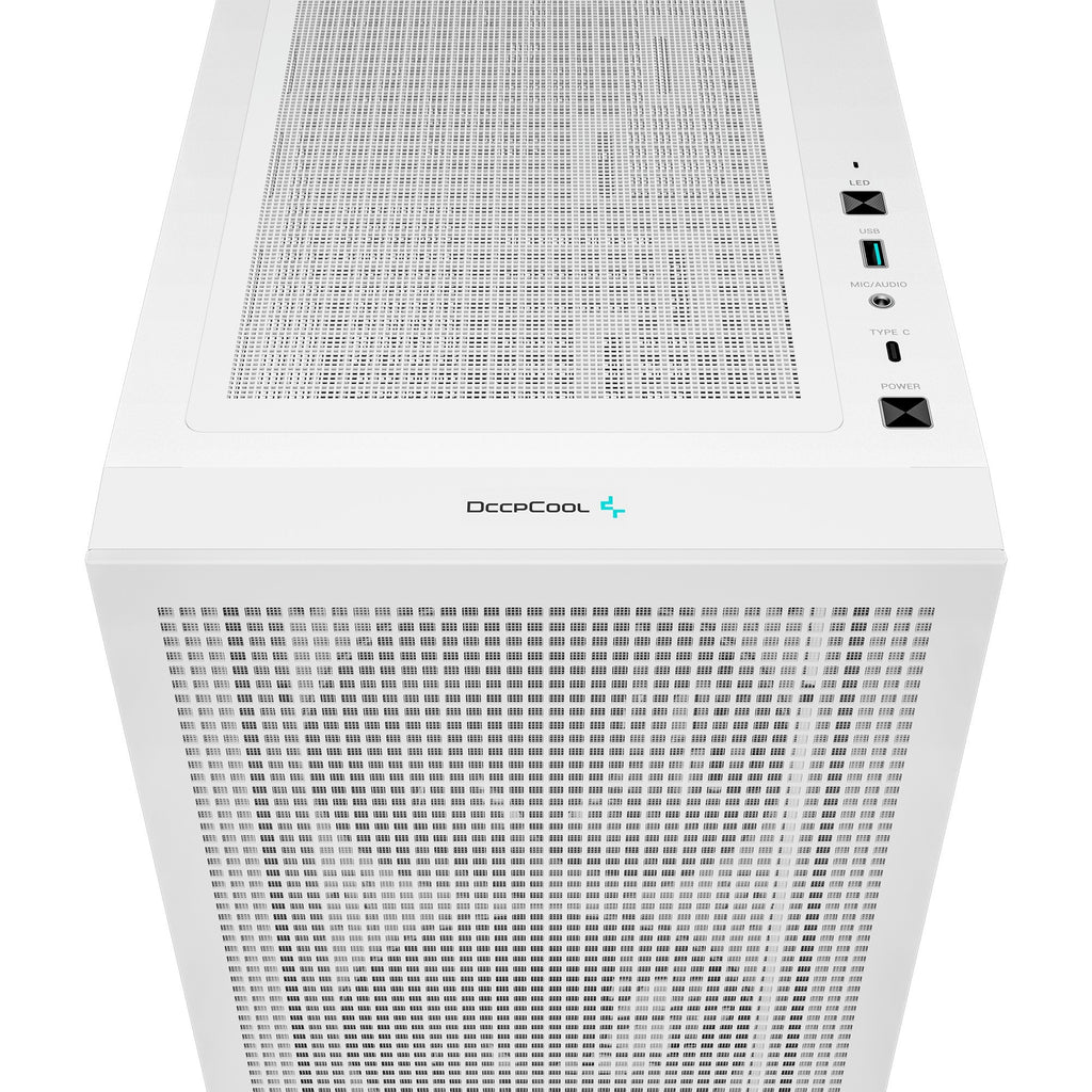 Deepcool ch560 midi tower behuizing (wit | 1x usb-a | 1x usb-c | rgb | tempered glass)
