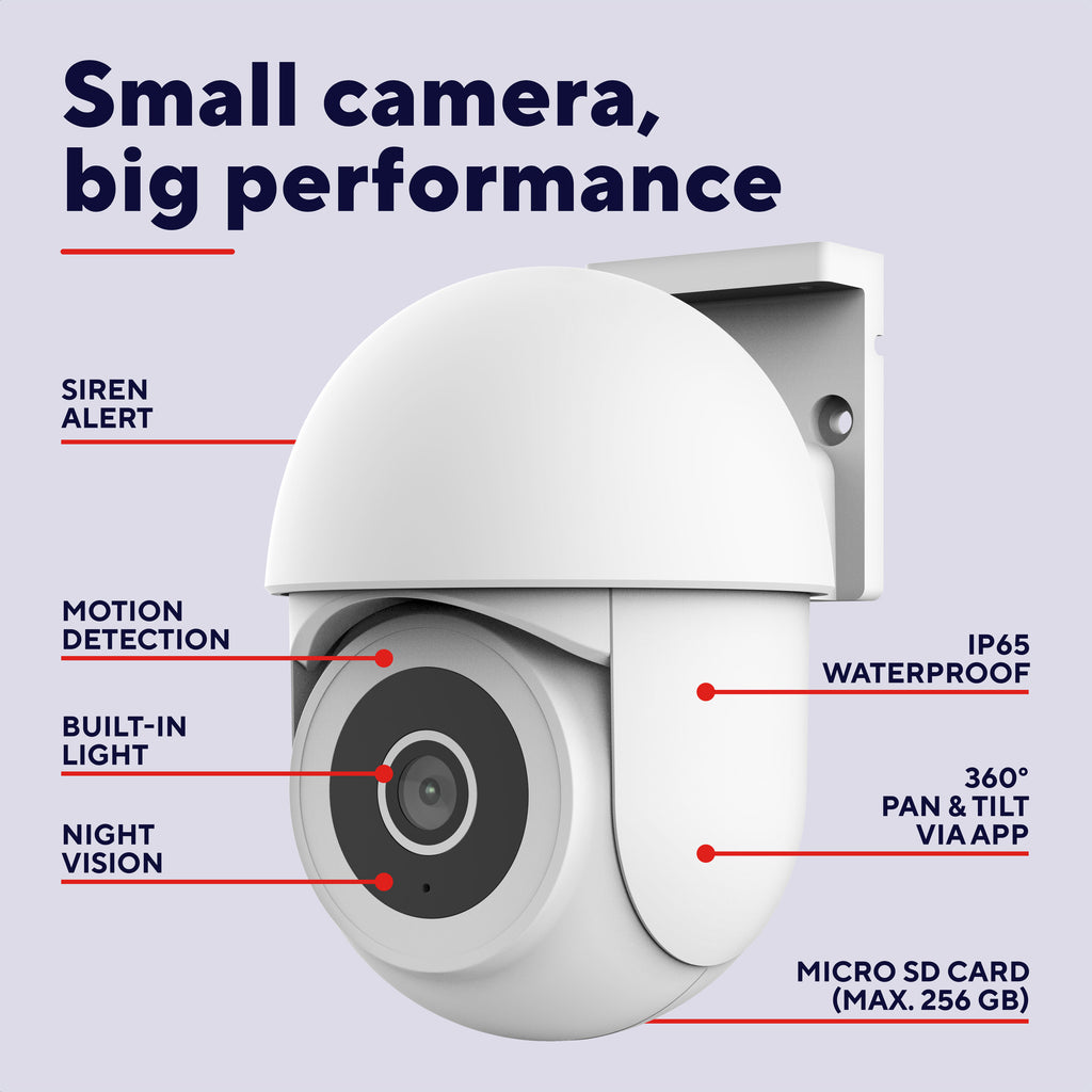 Trust ipcam-3900 360° buitencamera (wit, 2.4 of 5ghz wifi)