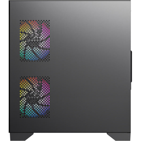 Xyz pc gear titanium view lite midi tower behuizing (zwart | 2x usb-a | tempered glass)