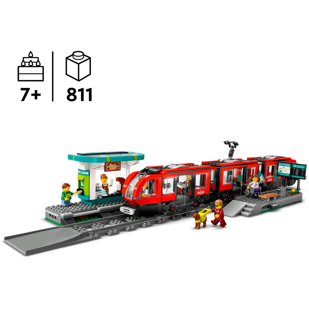 LEGO City 60423 Stadtbahn und Bahnhof