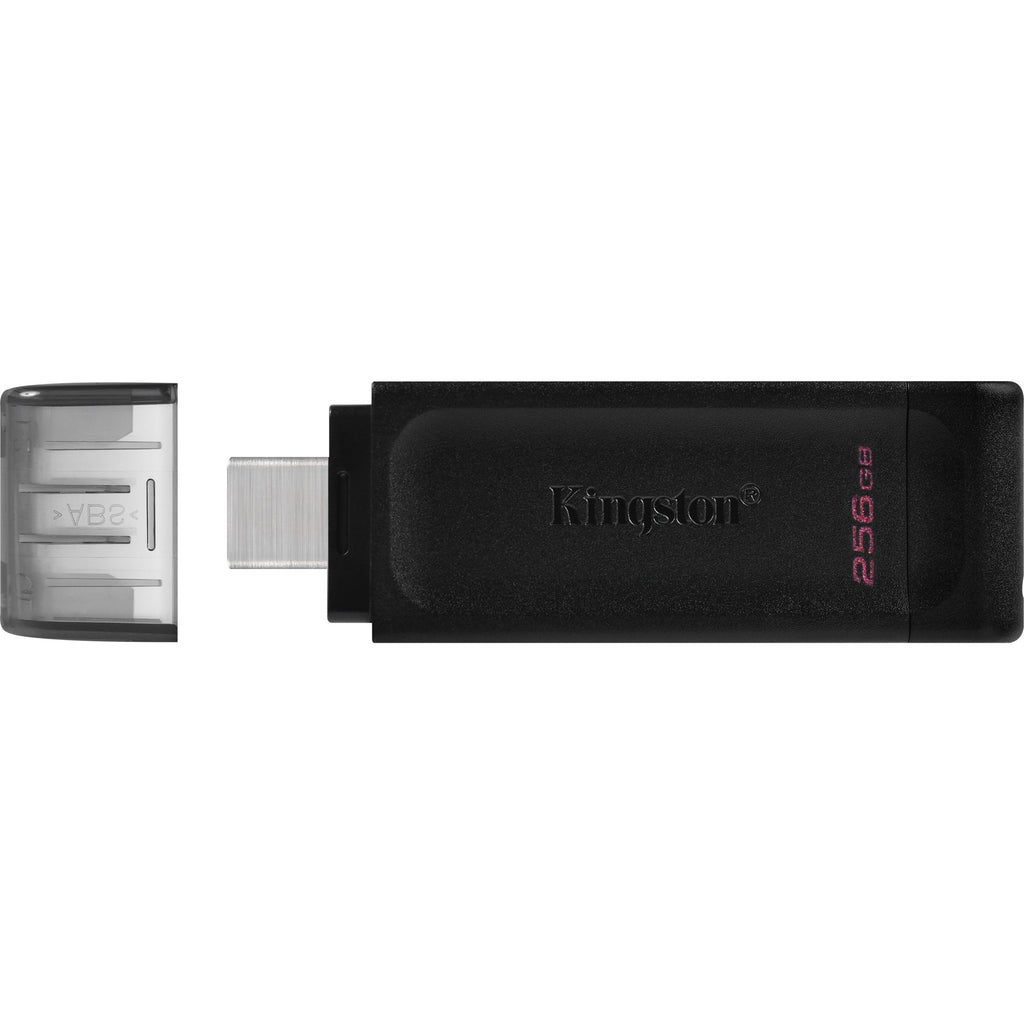 Kingston datatraveler 70 256 gb usb-stick (zwart, dt70 256gb, usb-c 3.2 gen 1)