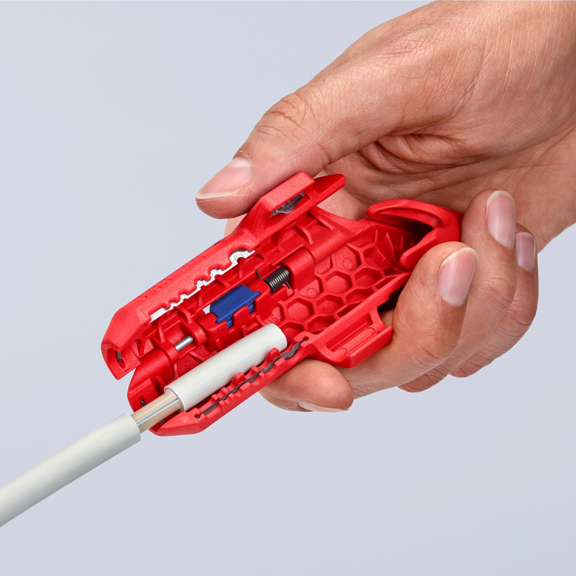 Knipex universeel ontmantelingsgereedschap - ergostrip rechts - rood
