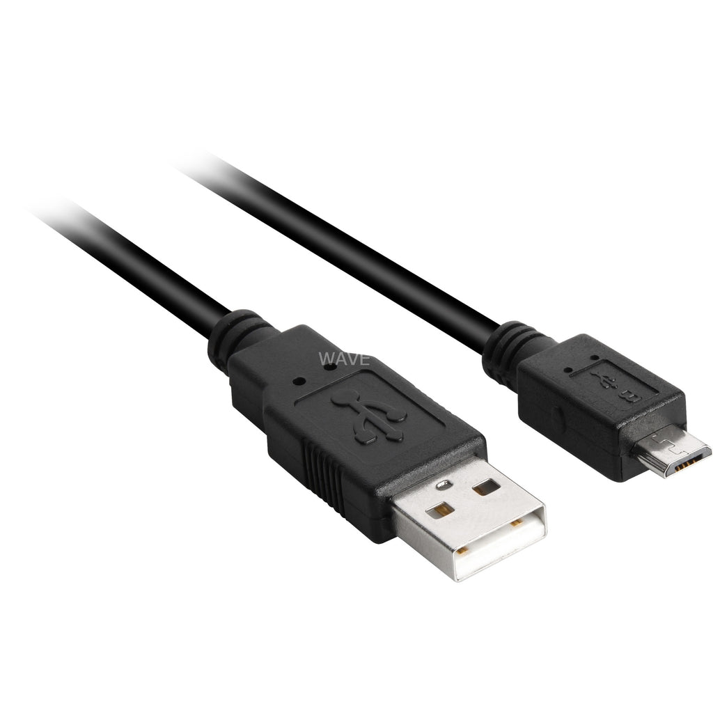 Sharkoon usb-a 2.0 > micro usb-b kabel (zwart, 1,5 meter)