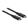 Delock usb4 40 gbps coaxial coax kabel (zwart, 0,8 meter)