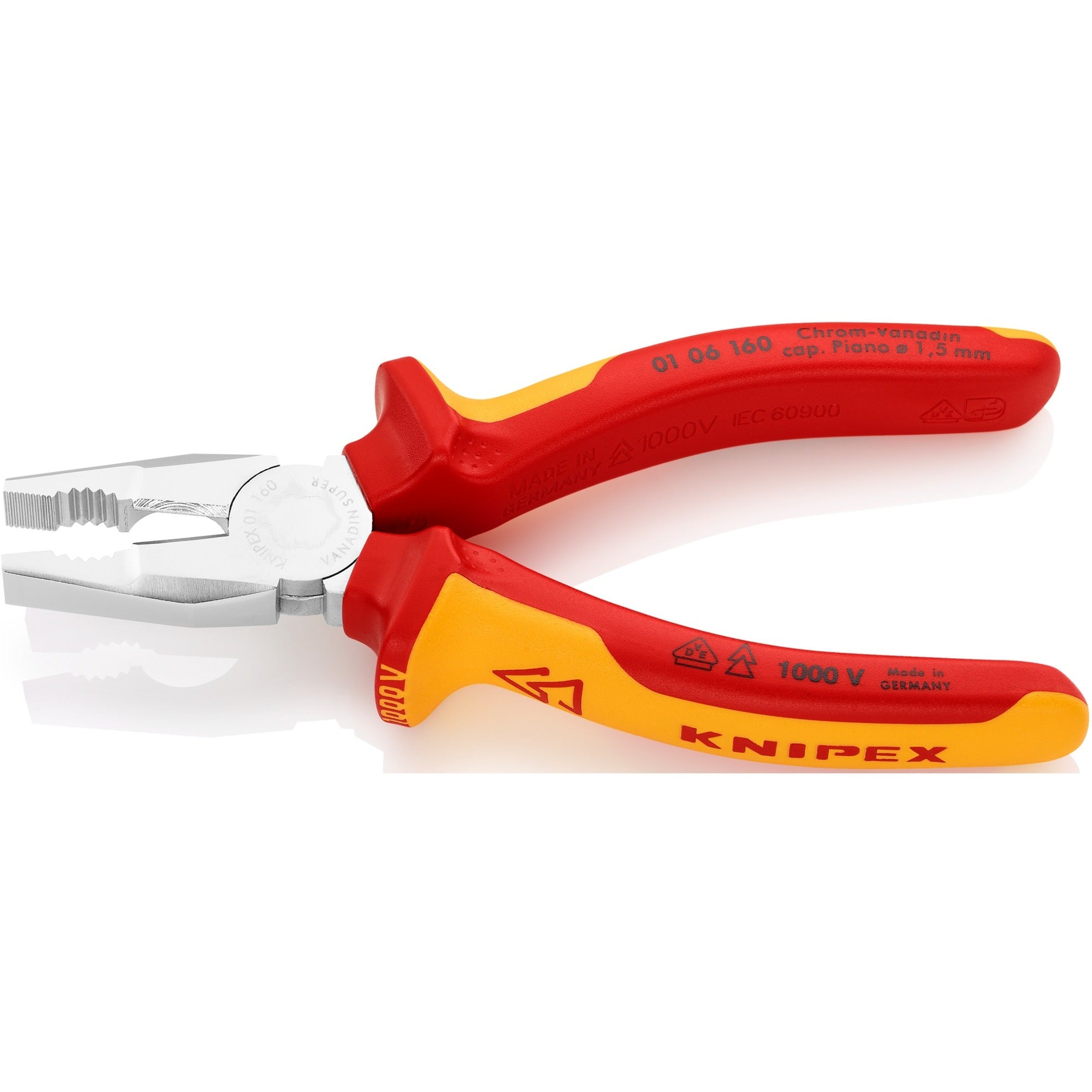 Knipex 01 06 160 combi-tang chroom vanadium 160mm vde