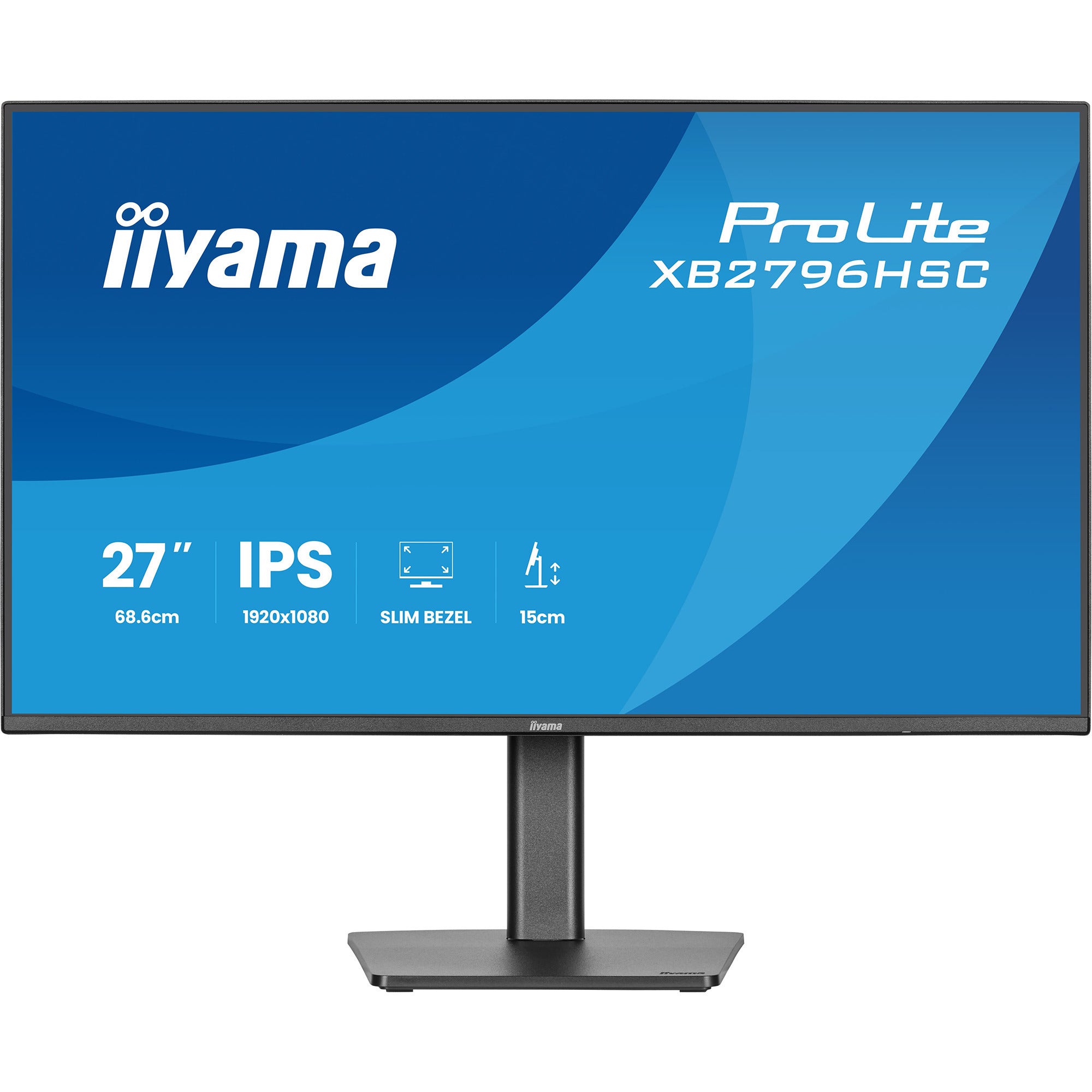 Iiyama prolite xb2796hsc-b1 27 monitor (zwart (mat), 144 hz, hdmi, usb-c, audio)