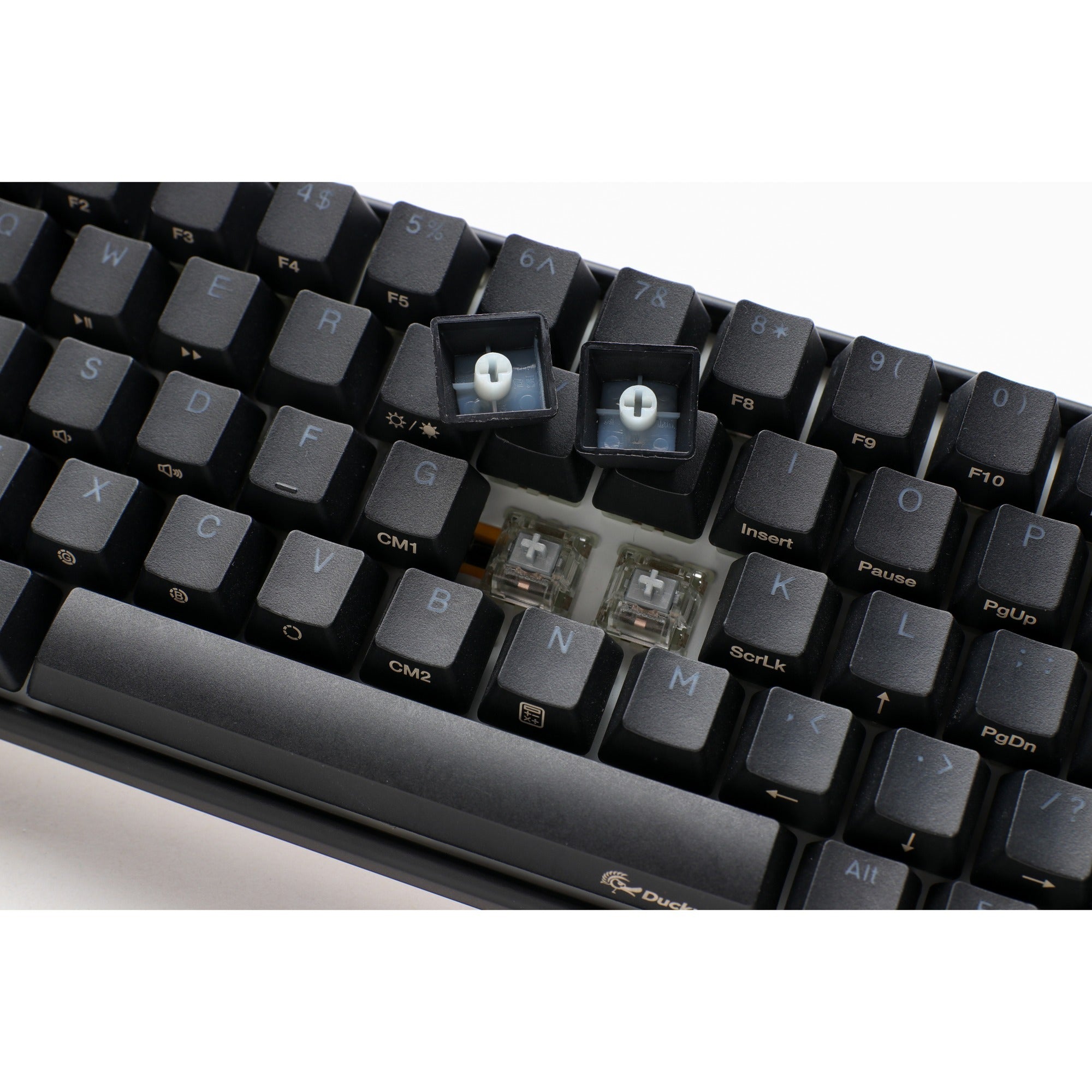 Ducky one 3 classic mini, toetsenbord (zwart wit, us lay-out, cherry mx silent red, rgb led, double-shot pbt, hot-swappable, quack mechanics, 60%)