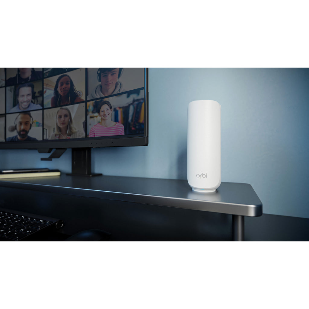 Netgear orbi 370 serie dual-band wifi 7-mazig uitbreidingssatelliet mesh router (wit)