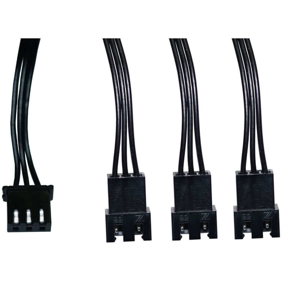 Alphacool digital rgb led y-kabel 3-weg met jst male connector (zwart, 60cm)
