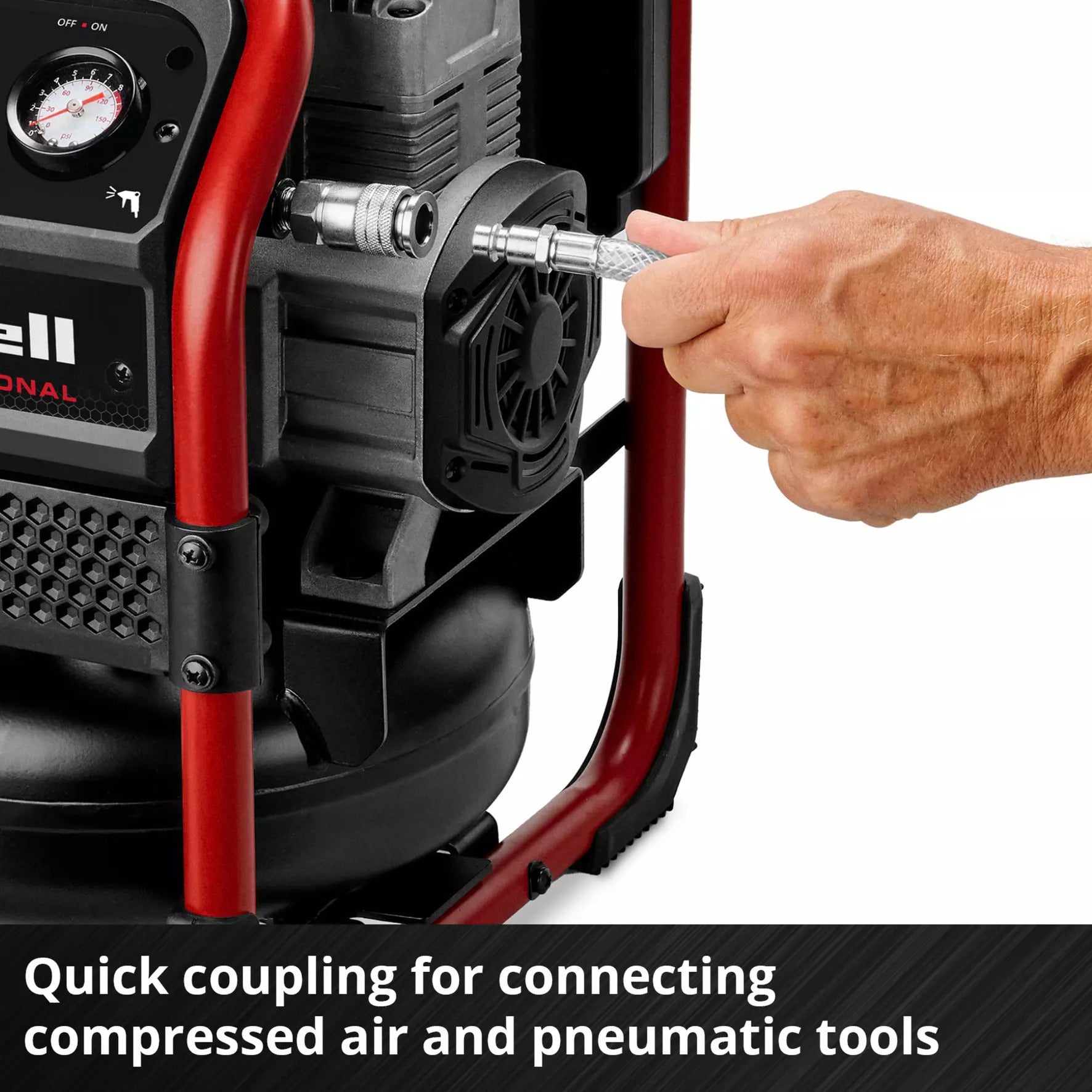 Einhell silenzzo 18 160 professionele draadloze luchtcompressor (zwart rood, accu en oplader niet inbegrepen)