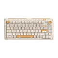 Iqunix zx75 sunset ponder wireless mechanical keyboard (lichtgeel, us lay-out (qwerty), iqunix silent rose, 75%, rgb leds, hot-swappable, double-shot pbt, 2.4ghz | bluetooth 5.1 | usb-c)
