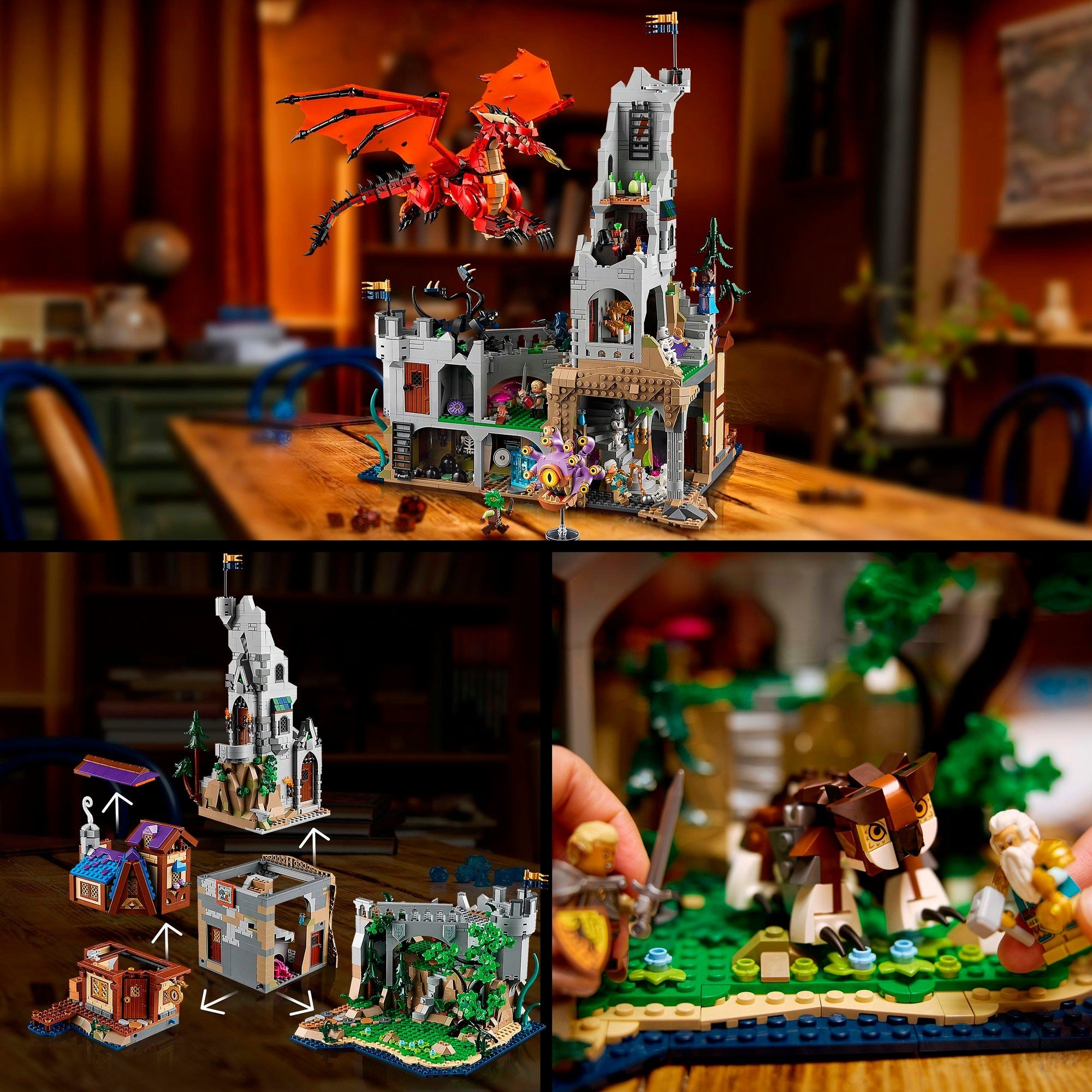 Lego ideas - dungeons dragons: het verhaal van de rode draak constructiespeelgoed (21348)