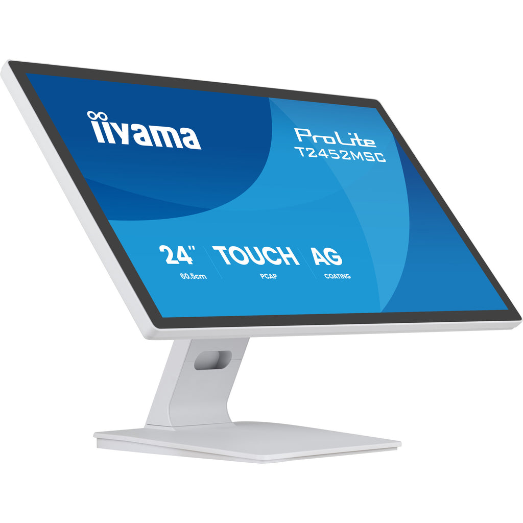 Iiyama prolite t2452msc-w1ag 24 touchscreen monitor (wit, 100 hz, touch, hdmi, displayport, usb, audio)