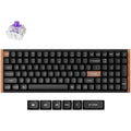 Keychron k4 he-f1 special edition mechanisch toetsenbord (zwart, us lay-out (qwerty), gateron double-rail magnetic nebula, 96%, osa double-shot keycaps, hot swap, bluetooth | usb-c | 2.4 ghz)