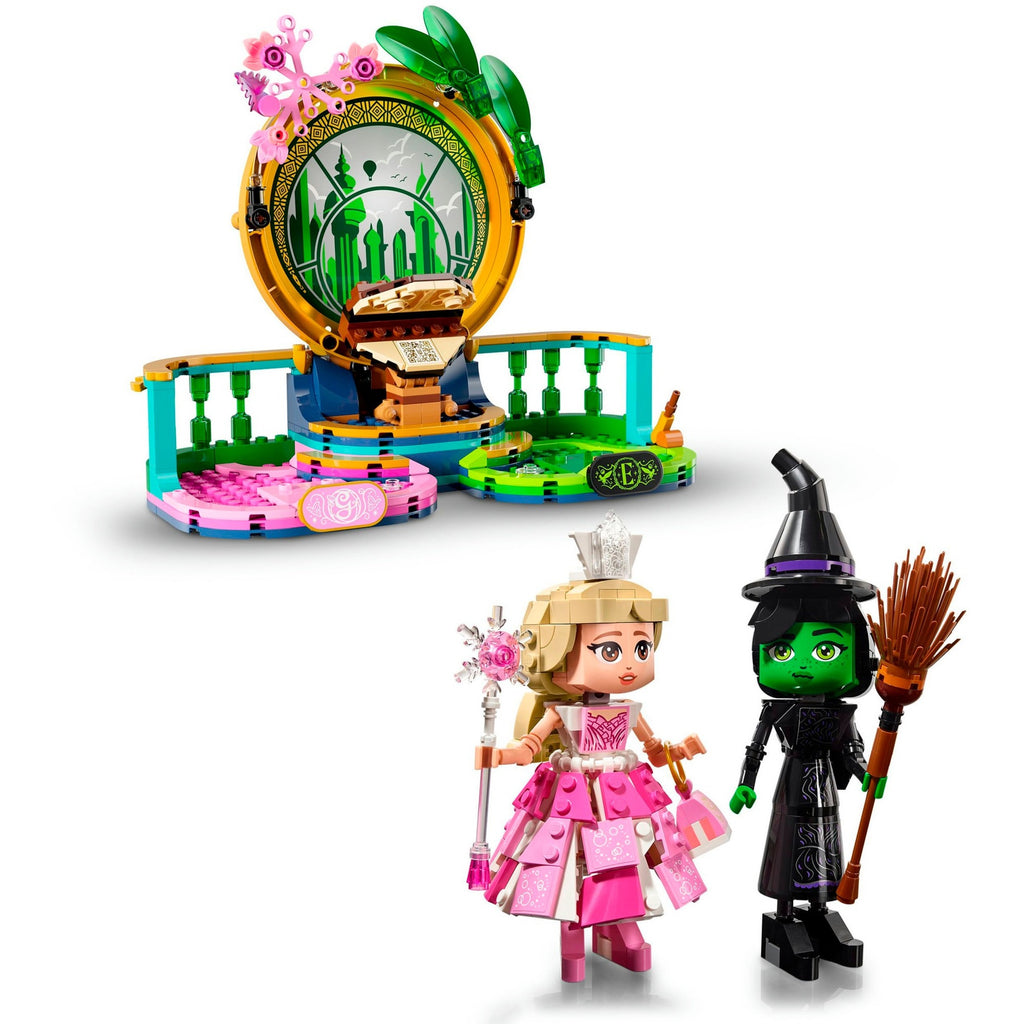 Lego wicked elphaba en glinda figuren, bouwbare speelgoed poppetjes van personages 75682