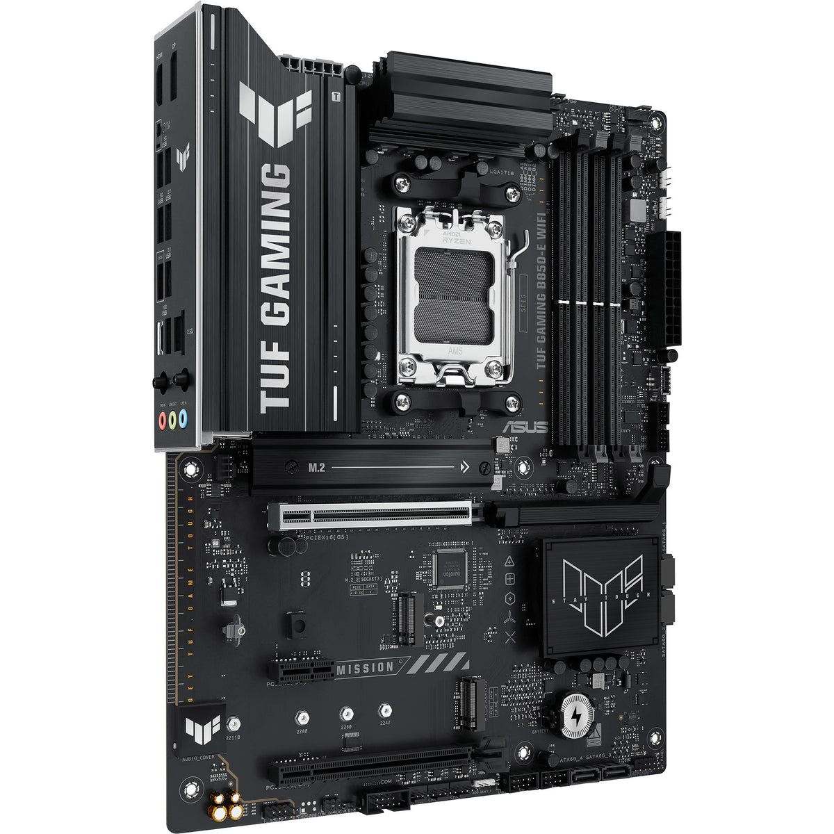 Asus tuf gaming b850-e wifi socket am5 moederbord (zwart, raid, 2.5gb-lan, wi-fi 6e, bt, sound, atx)