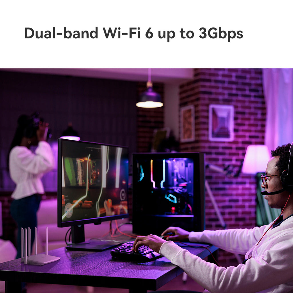 Imou hx21 ax3000 dual-band wi-fi 6 router (wit, mesh)