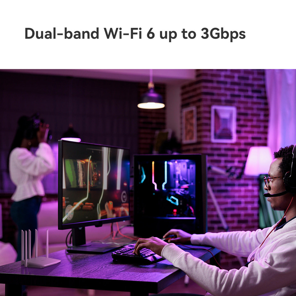 Imou hx21 ax3000 dual-band wi-fi 6 router (wit, mesh)