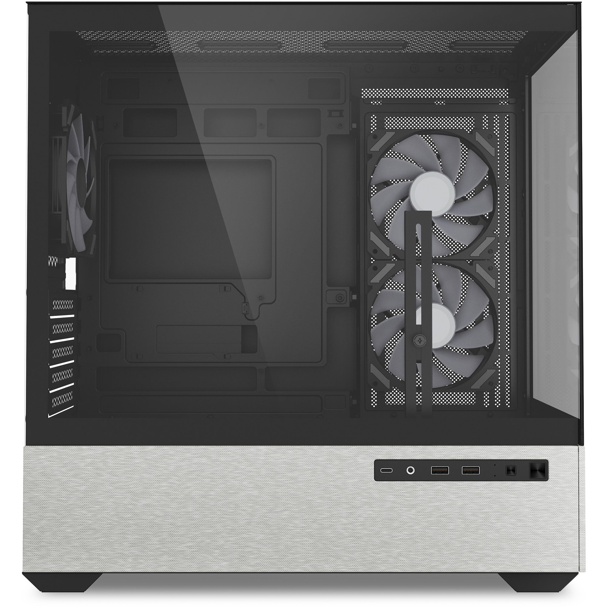 Sharkoon mk7 argb mini tower behuizing (zwart | 2x usb-a | 1x usb-c | rgb | tempered glass)
