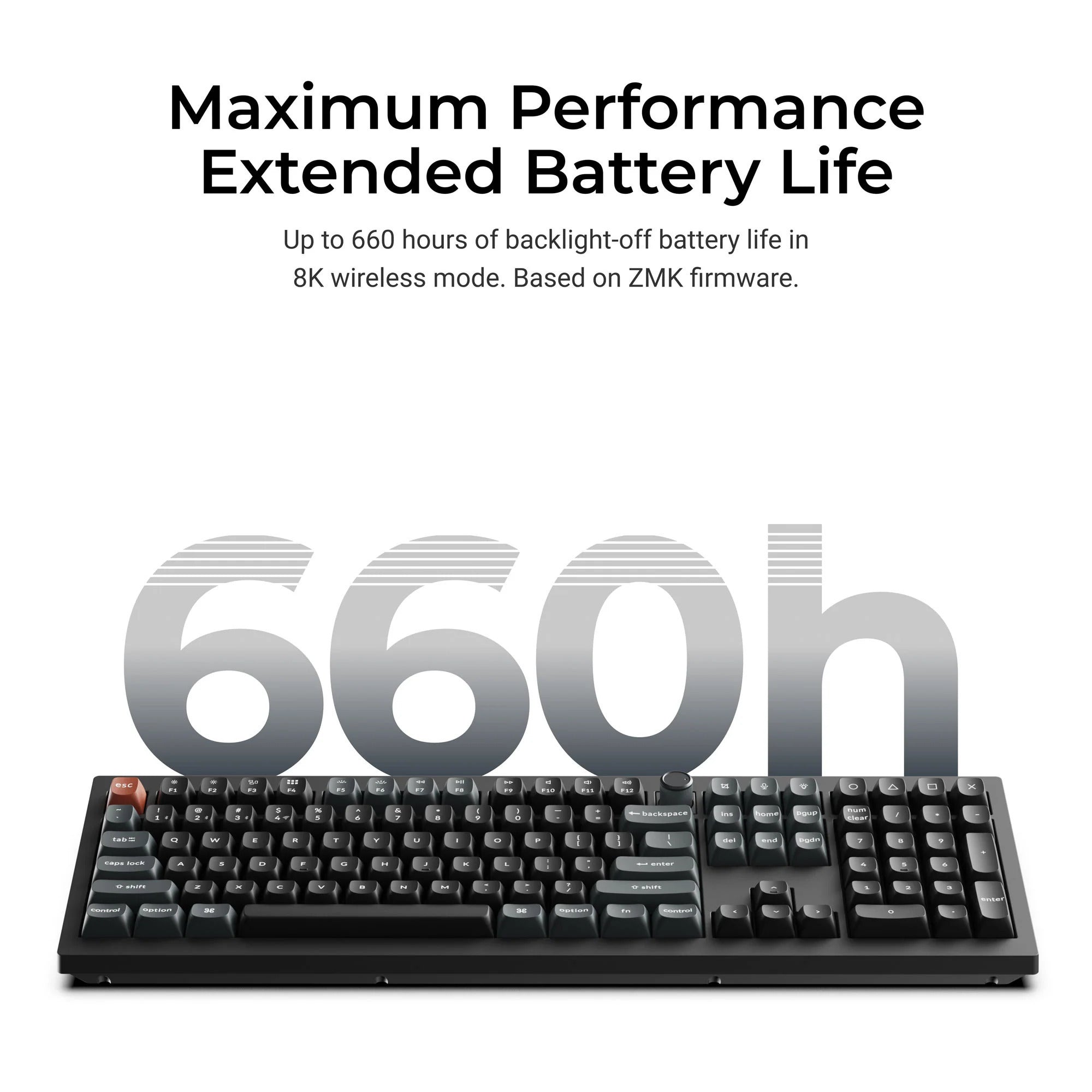 Keychron v6 ultra 8k wireless custom mechanical keyboard (zwart, us lay-out (qwerty), silk pom red, 100%, rgb, hot swap, 2.4 ghz | bluetooth 5.3 | usb-c)