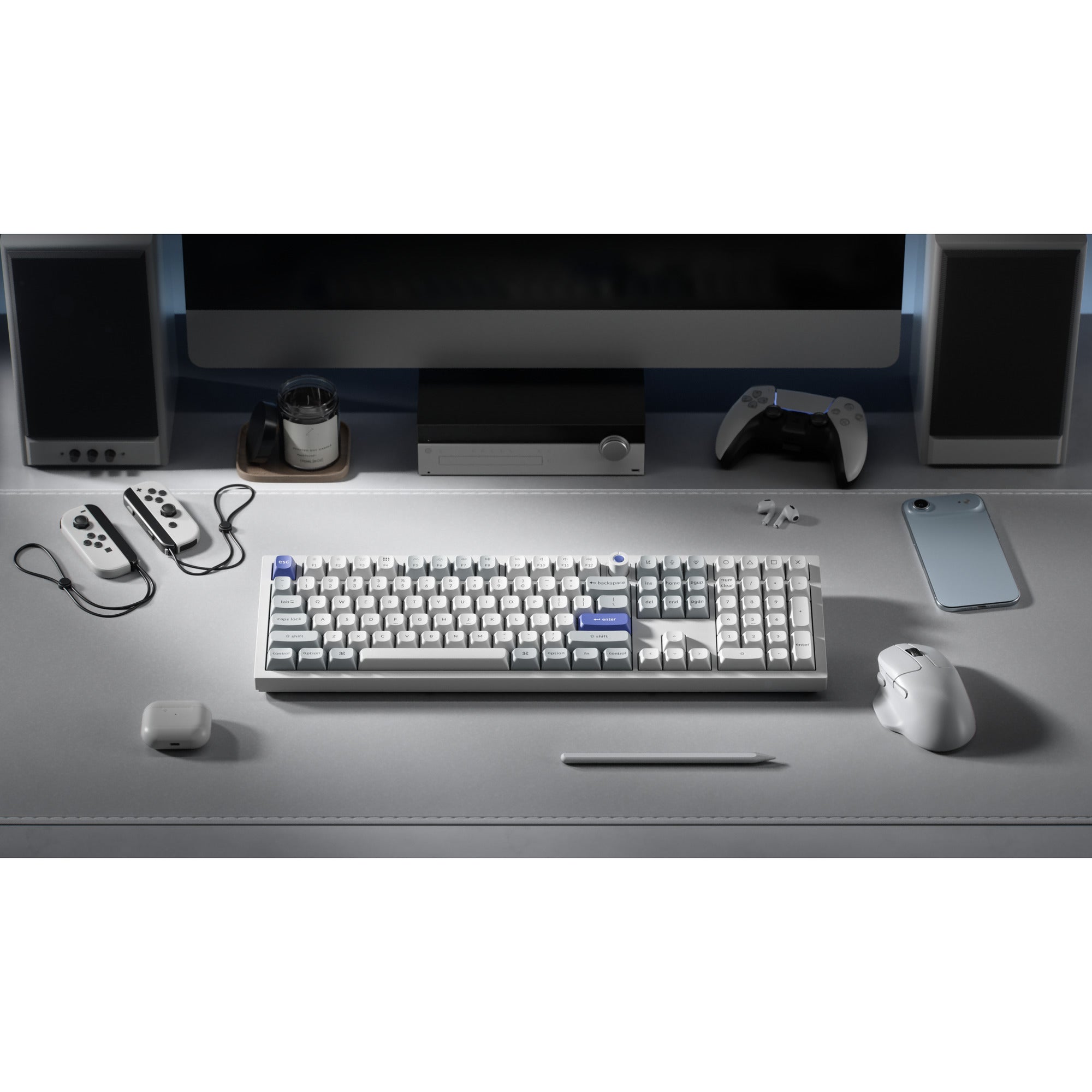 Keychron q6 he 8k magnetic switch keyboard (wit, us lay-out (qwerty), ultra-fast lime, 100%, rgb, hot swap, 8k)
