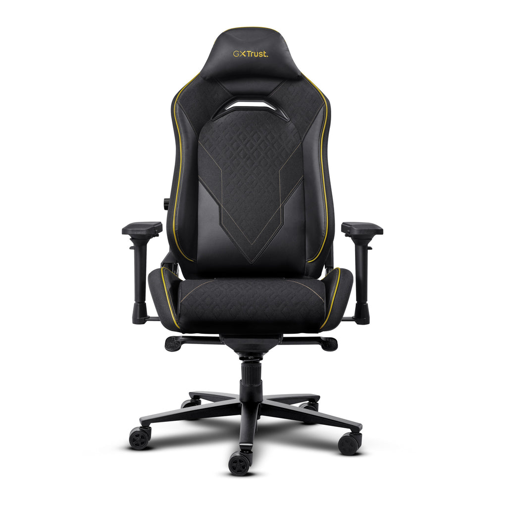 Trust gxt 721 ruya pro premium comfortabele gaming stoel (zwart geel)