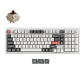 Keychron q5 ultra-m3 8k wireless custom mechanical keyboard (wit, us lay-out (qwerty), silk pom brown, 96%, rgb, hot swap, 8k, 2.4 ghz | bluetooth 5.2 | usb-c)