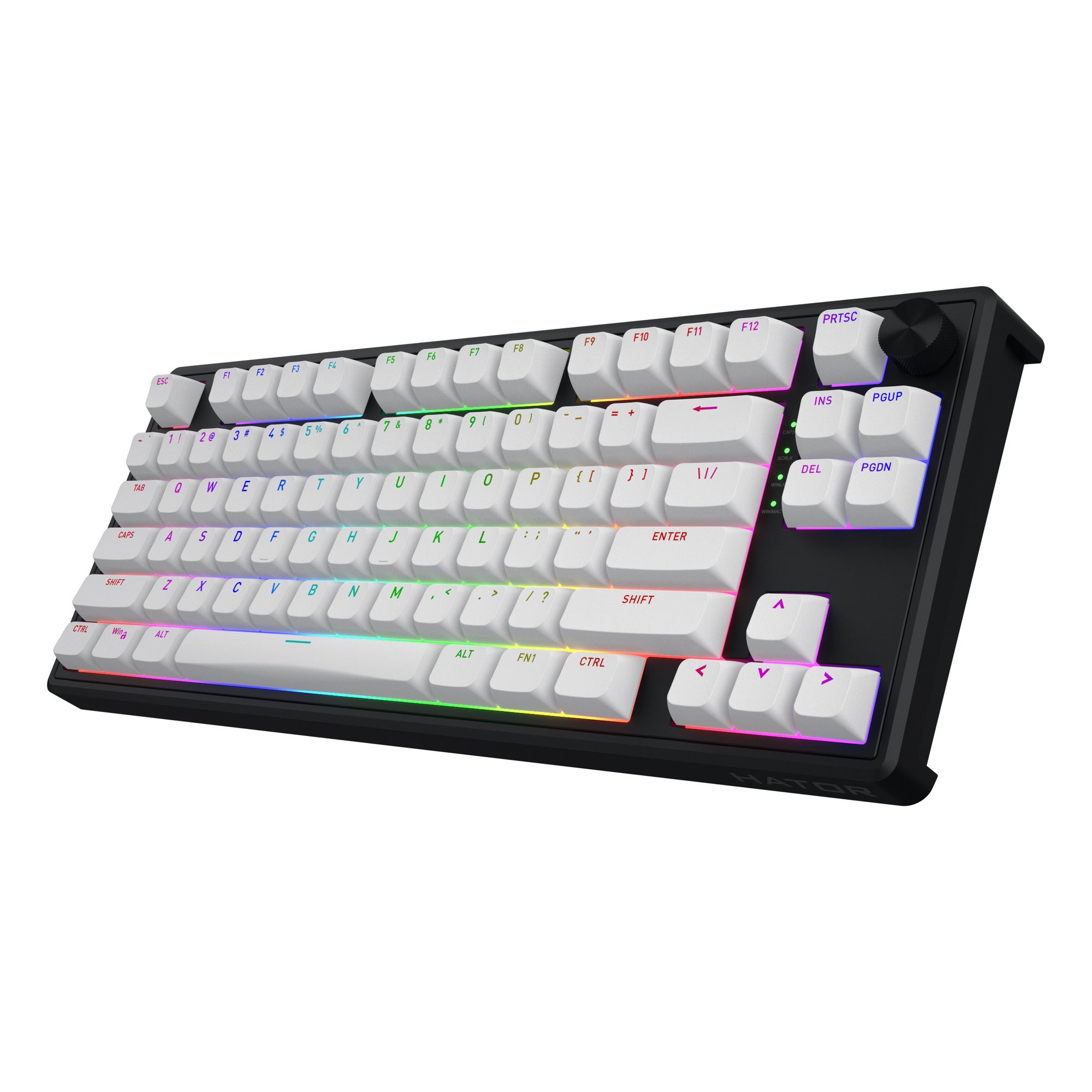 Hator skyfall mag ultra 8k rgb mechanisch gaming toetsenbord (zwart, us lay-out (qwerty), hator aurum ice, 80% (tkl), rgb, double-shot pbt, hot-swap)