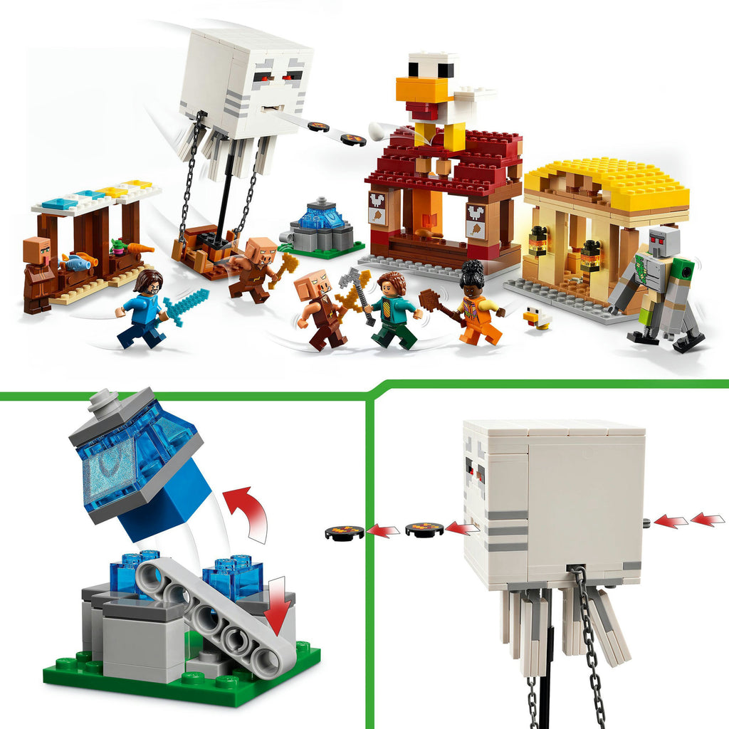 LEGO Minecraft 21273 Der Ghast-Ballonangriff auf das Dorf