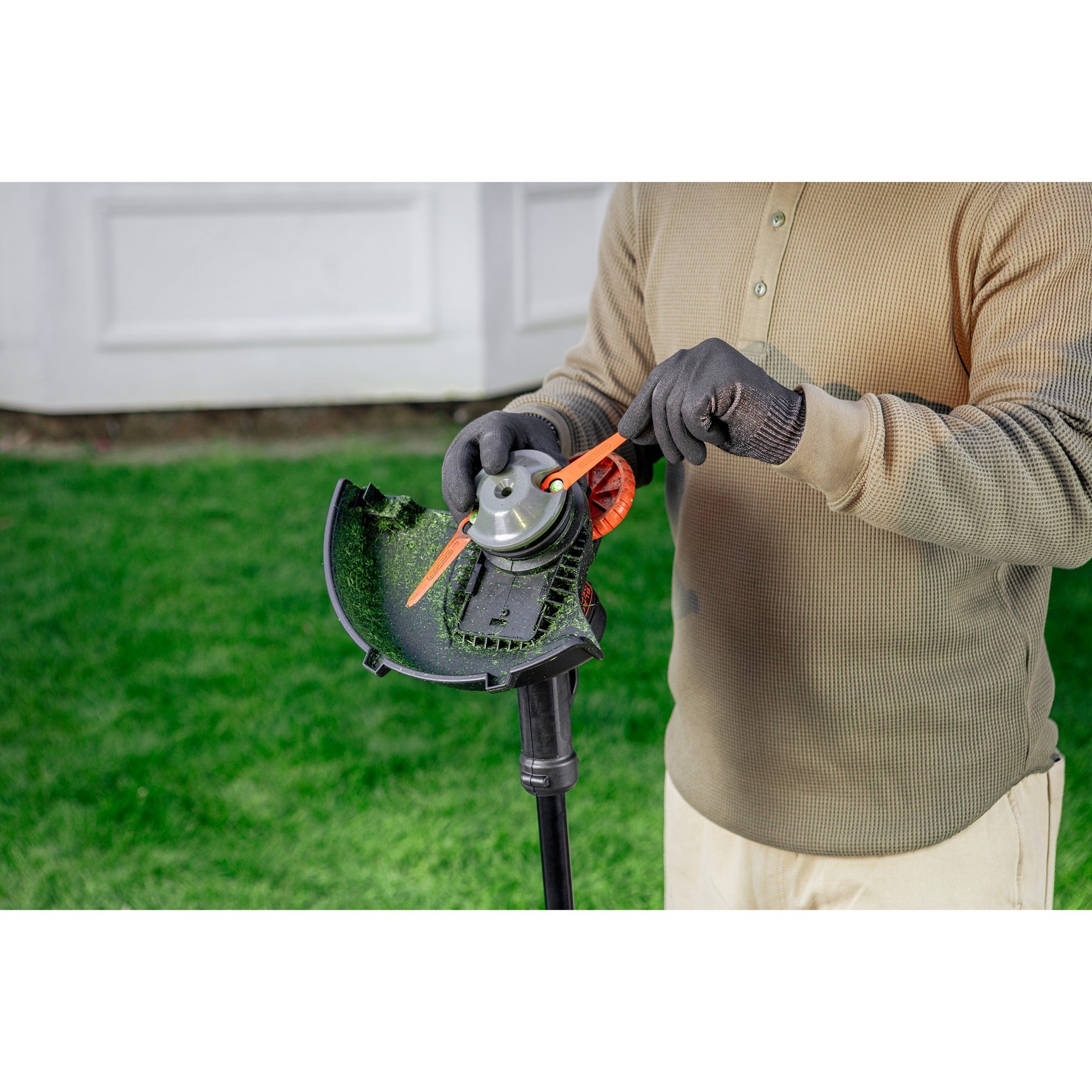 Black+decker 18v afs grastrimmer met accu (zwart oranje, 28 cm accu inbegrepen)