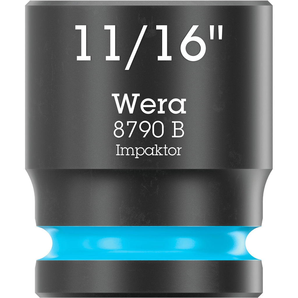 Wera 9608 dop-magneetstrip b impaktor imperial 1 dopsleutel (zwart groen, 9‑delig)