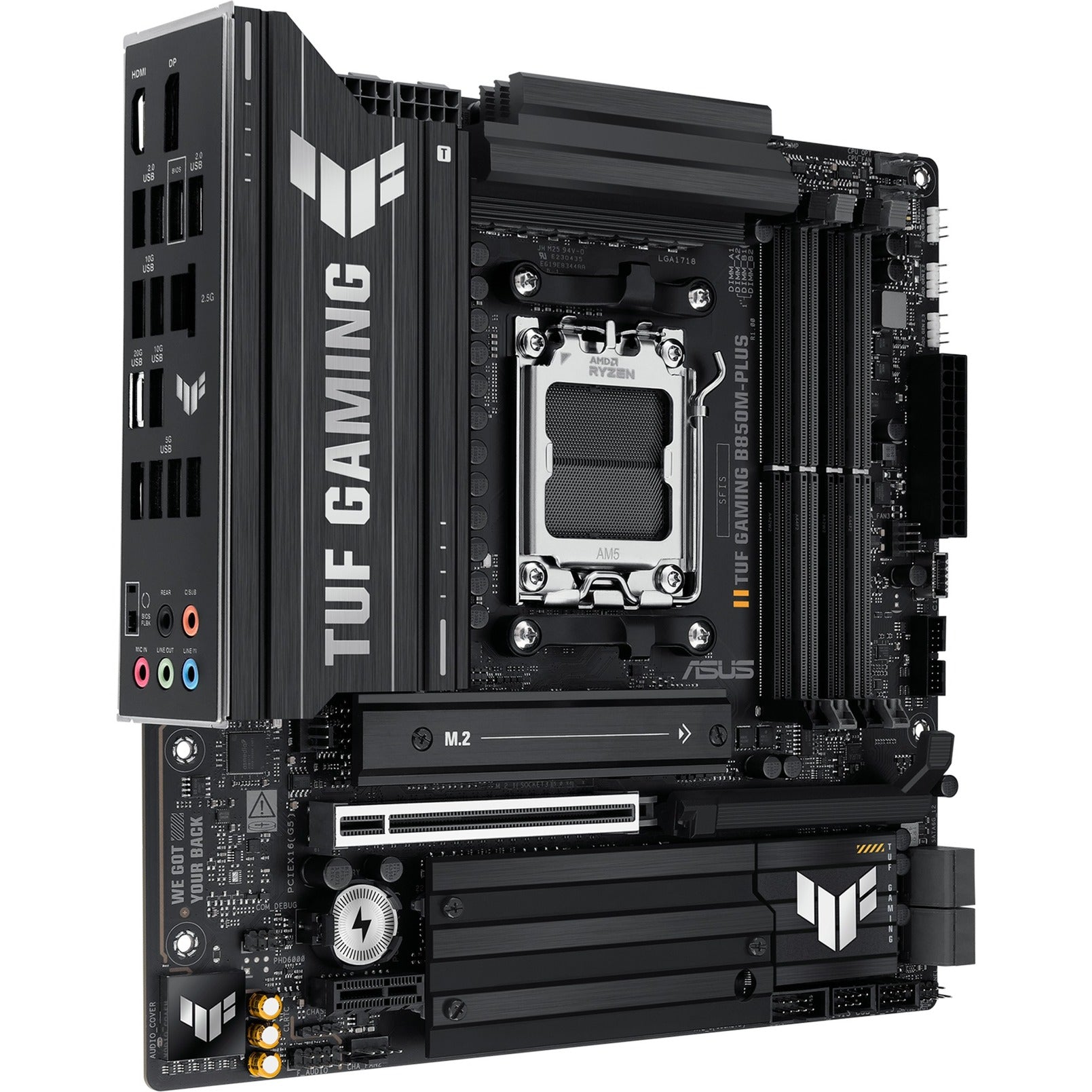 Asus tuf gaming b850m-plus socket am5 moederbord (2.5 gbe-lan, sound, µatx)
