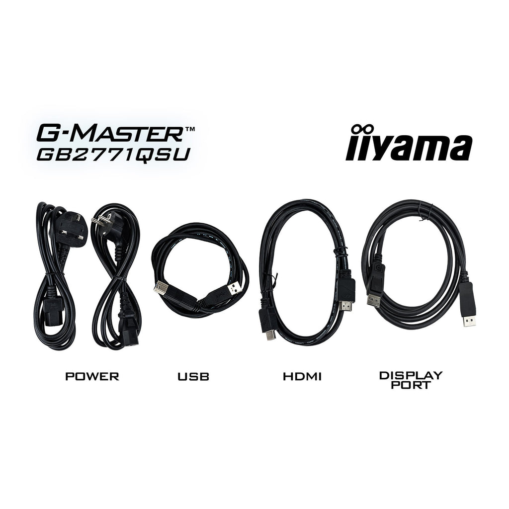 Iiyama g-master red eagle gb2771qsu-b1 27 gaming monitor (zwart, 2x hdmi, displayport, 2x usb-a, 2x usb-c, 200 hz)