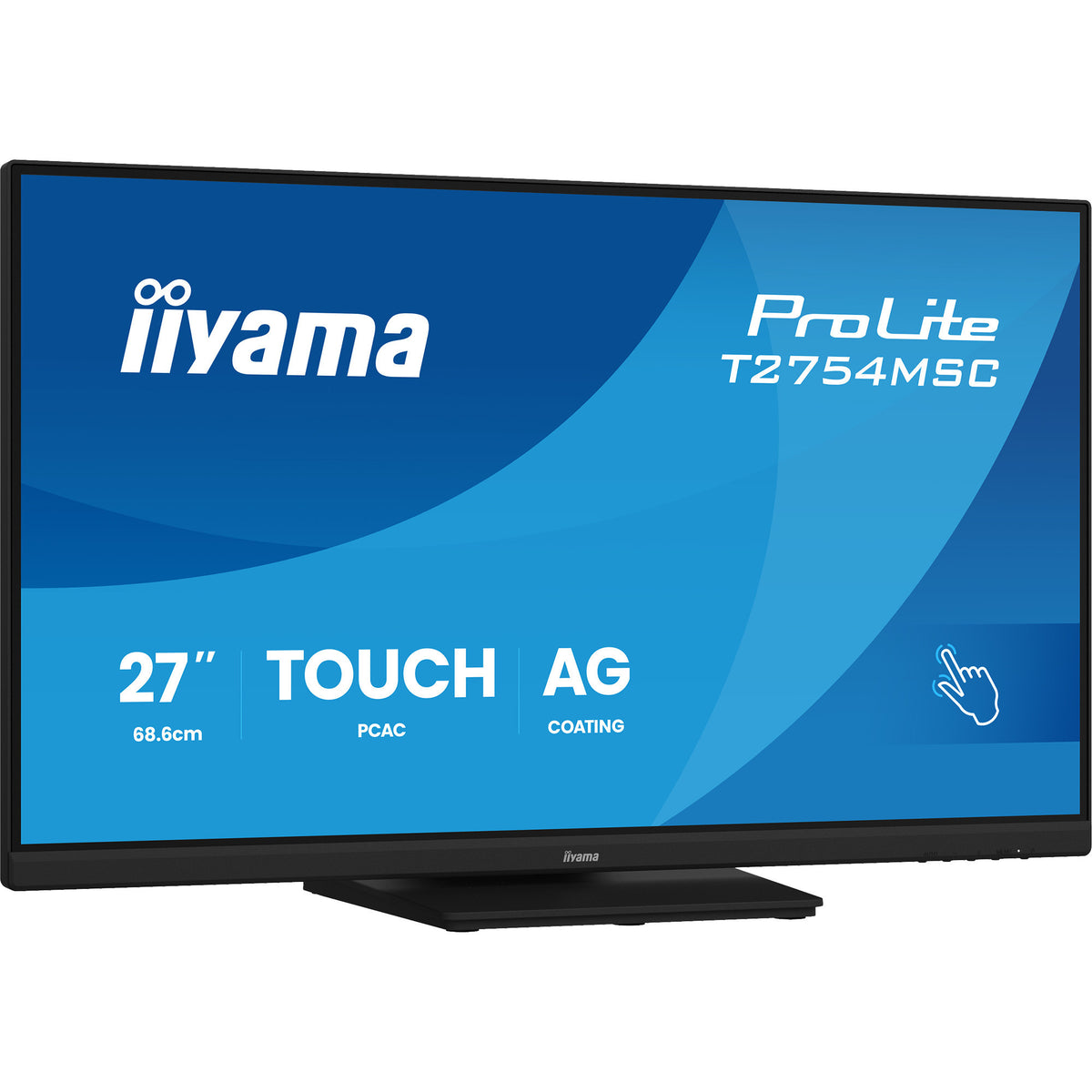Iiyama prolite t2754msc-b2ag 27 touchscreen monitor (zwart (mat), 1x hdmi, 1x vga, 2x usb-a)