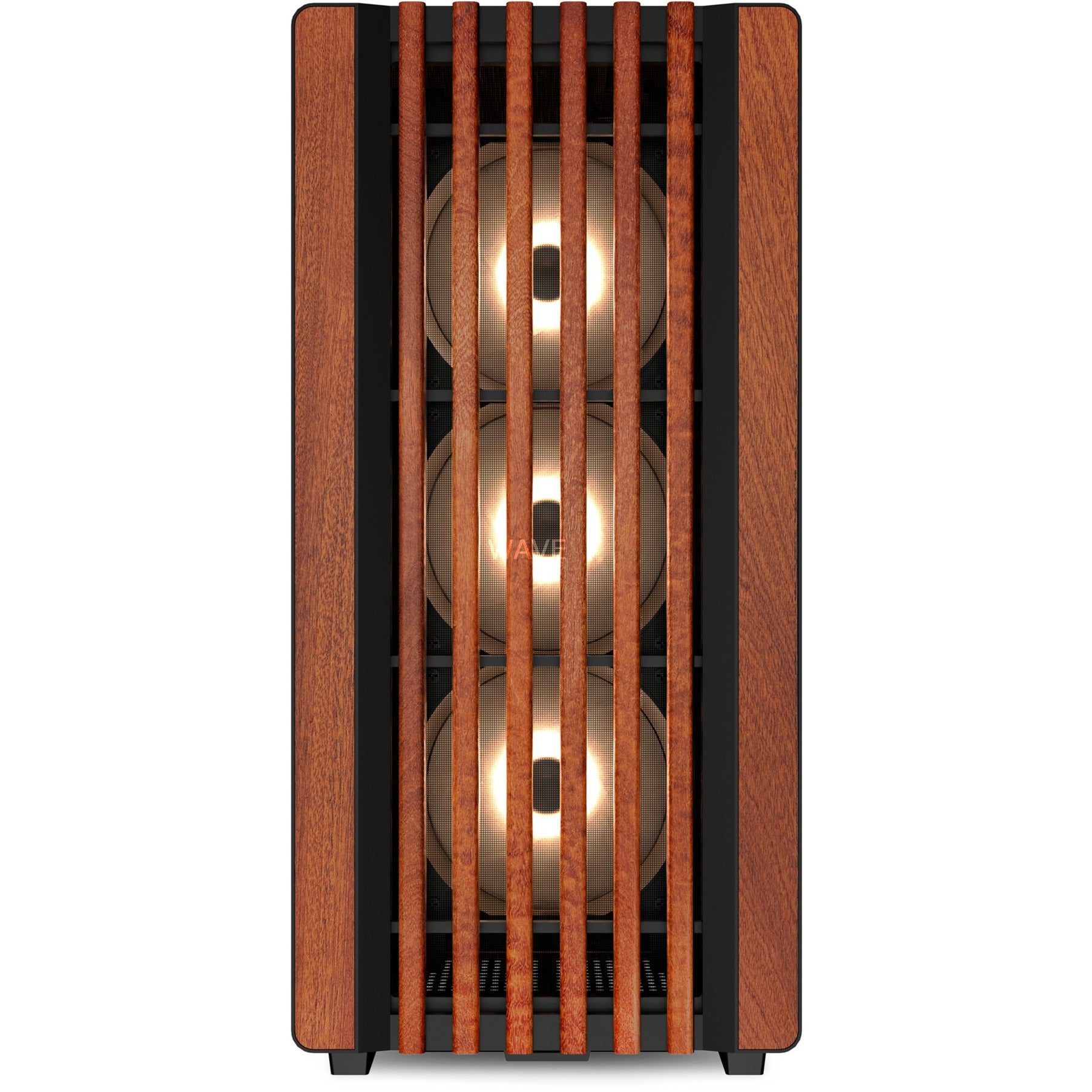 Sharkoon rebel c70m rgb midi tower behuizing (zwart houtkleur | 2x usb-a | 1x usb-c | rgb)