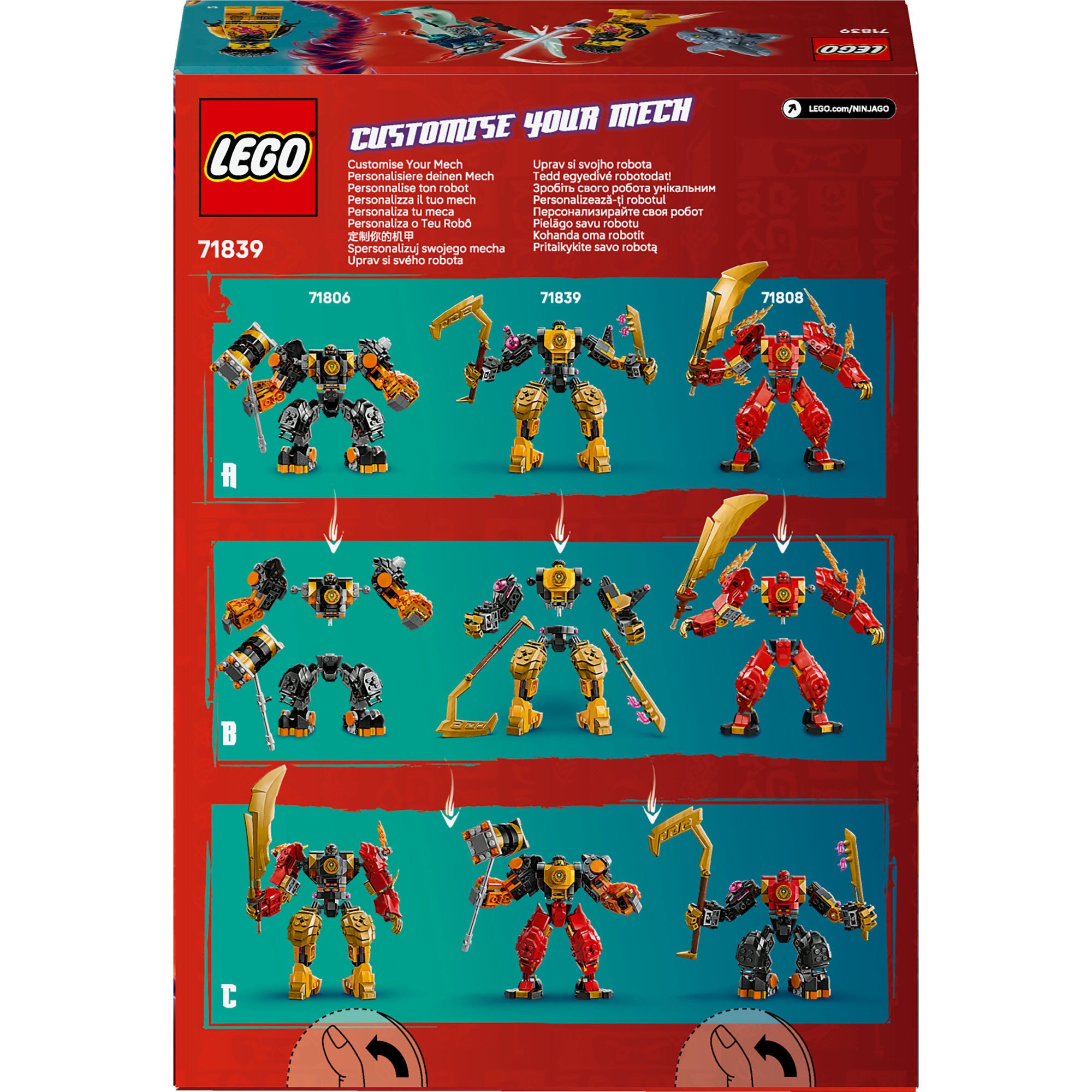 Lego Ninjago 71839 Arins Spinjitzu-Kampf-Mech