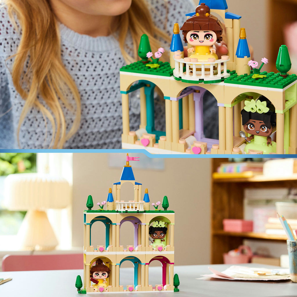 LEGO Disney Prinzessinnen 43291 Mini Belle und Tiana mit Schloss