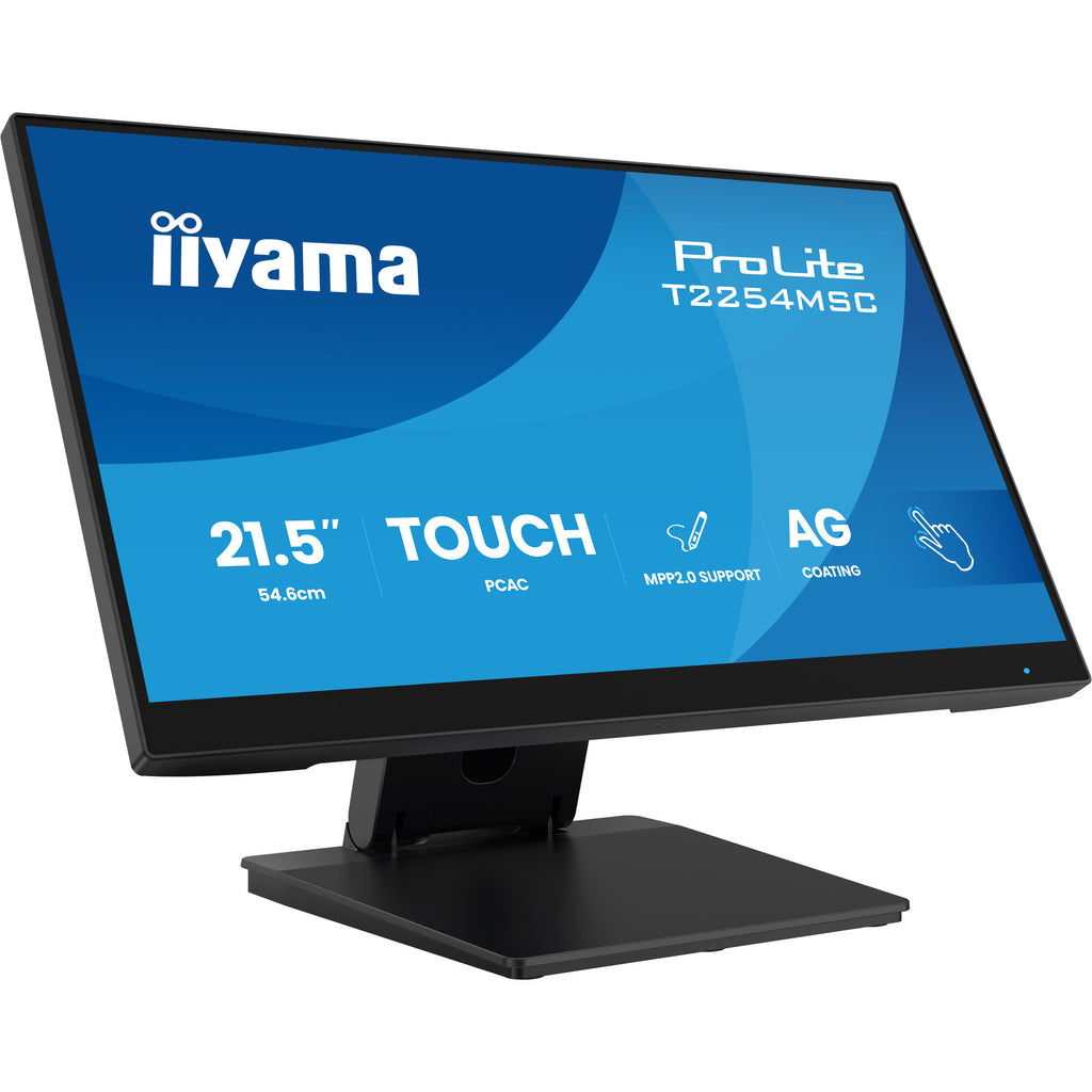Iiyama prolite t2254msc-b2ag 21.5 touchscreen monitor (zwart, 1x displayport, 1x hdmi, 2x usb-a)