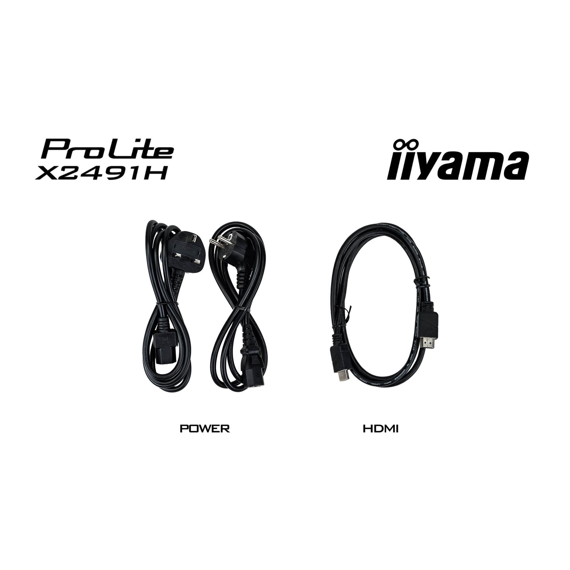 Iiyama prolite x2491h-b1 23.8 monitor (zwart, hdmi, displayport)