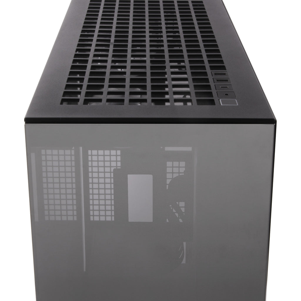 Arctic xtender vg midi tower behuizing (zwart | 2x usb-a | 1x usb-c | rgb | tempered glass)