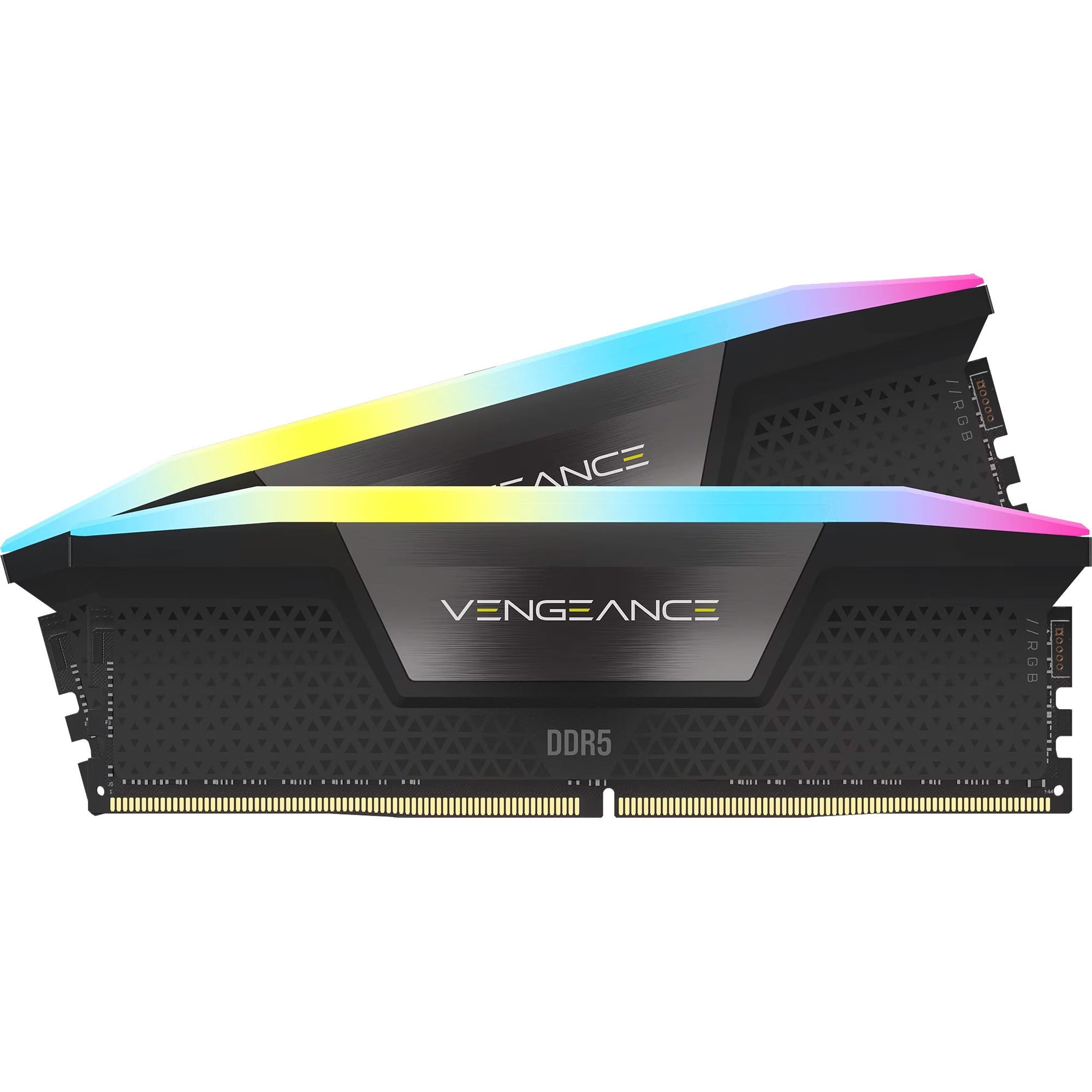 Corsair 16 gb ddr5-5200 (2x 8 gb) kit werkgeheugen (zwart, cmh16gx5m2b5200c40, vengeance rgb, xmp)